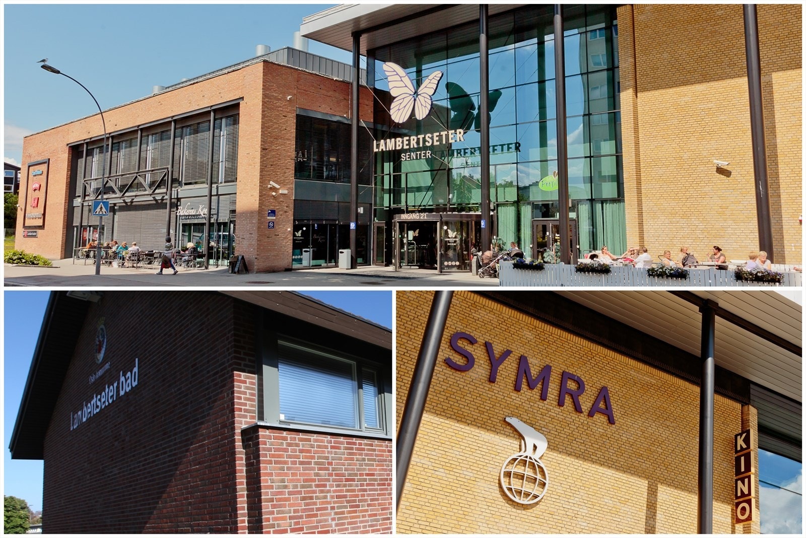 Lambertseter senter med både Symra kino og Lambertsenter bad i nærheten. Galleribilde