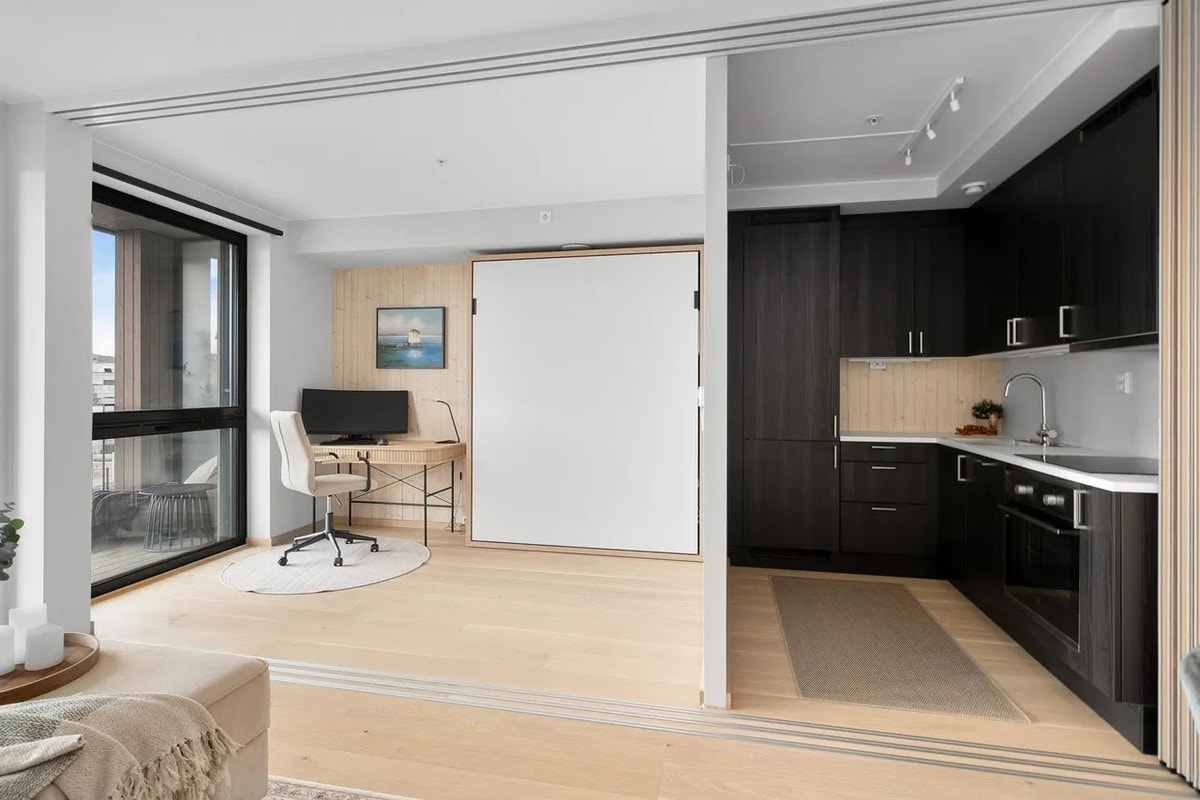 Sengen er av topp kvalitet og kan slås opp Galleribilde