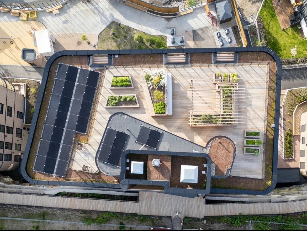 Felles areal takterasse. Sameiet har fire av disse som kan brukes fritt Galleribilde