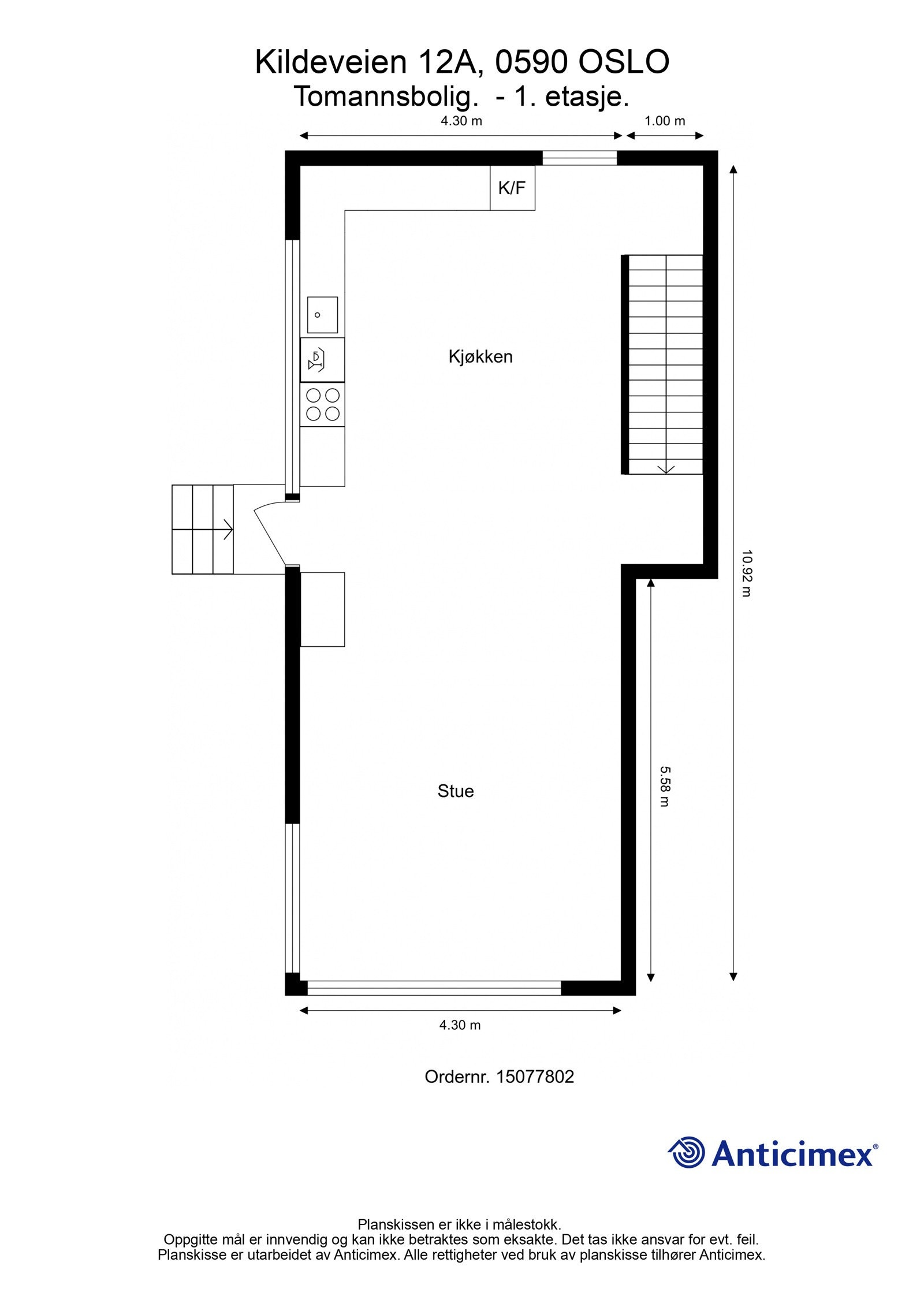 Planskisse 1. etasje. Galleribilde