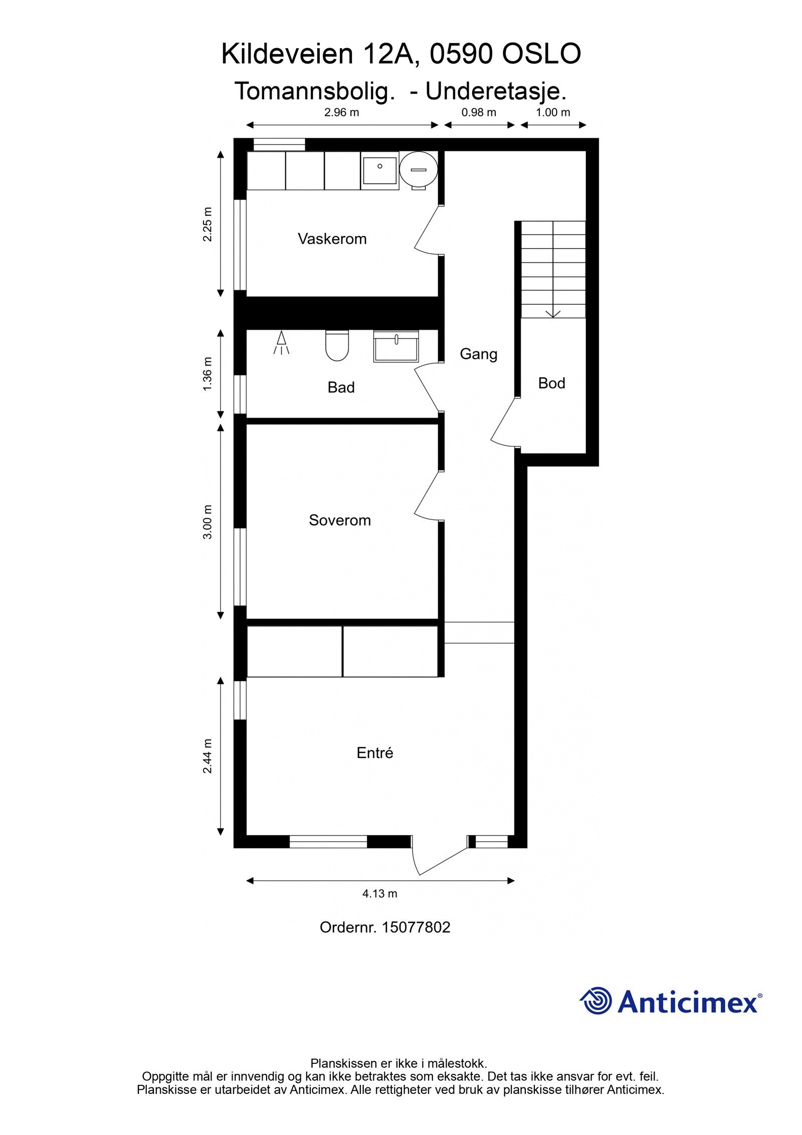 Planskisse underetasje. Galleribilde