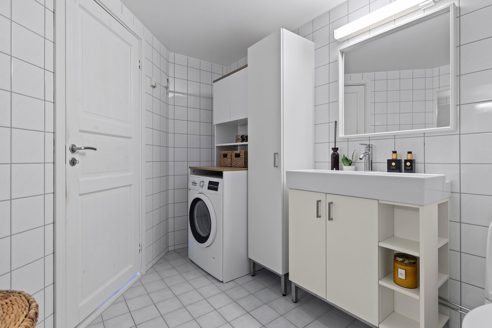 Badet har også opplegg for vaskemaskin. Galleribilde