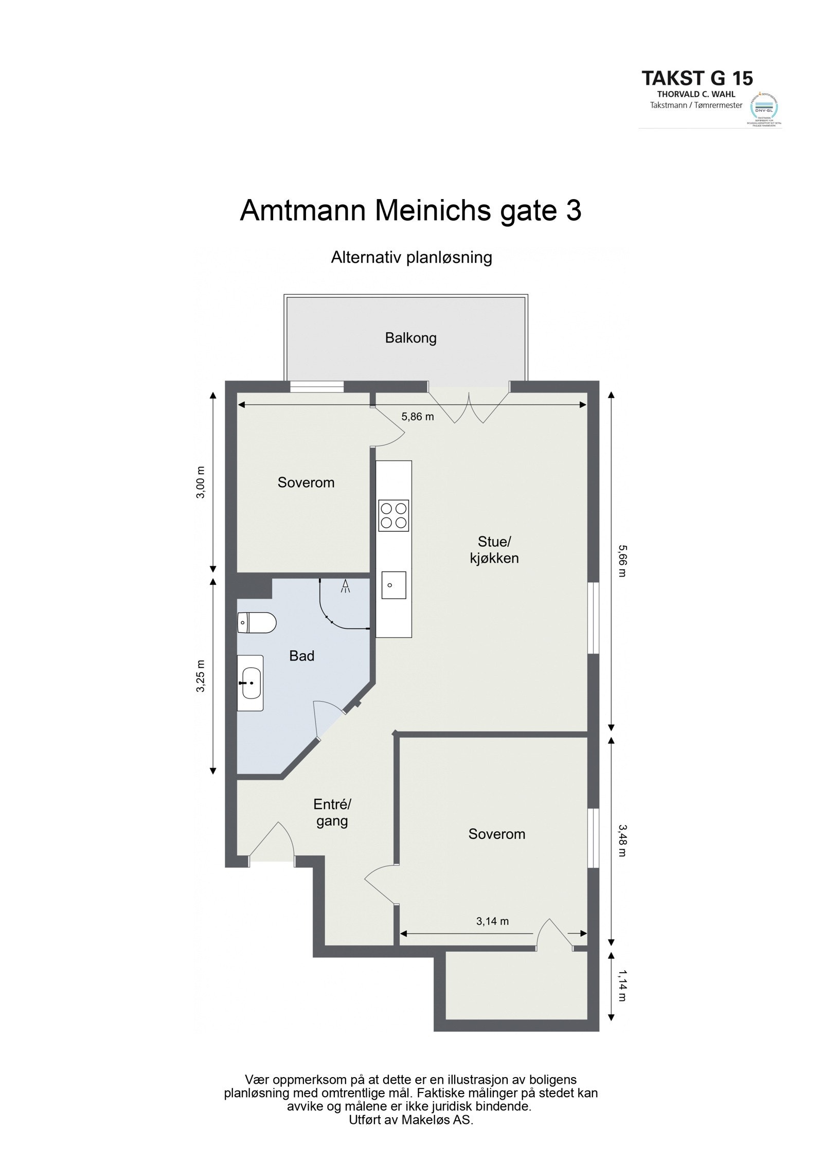 Alternativ planløsning. Galleribilde