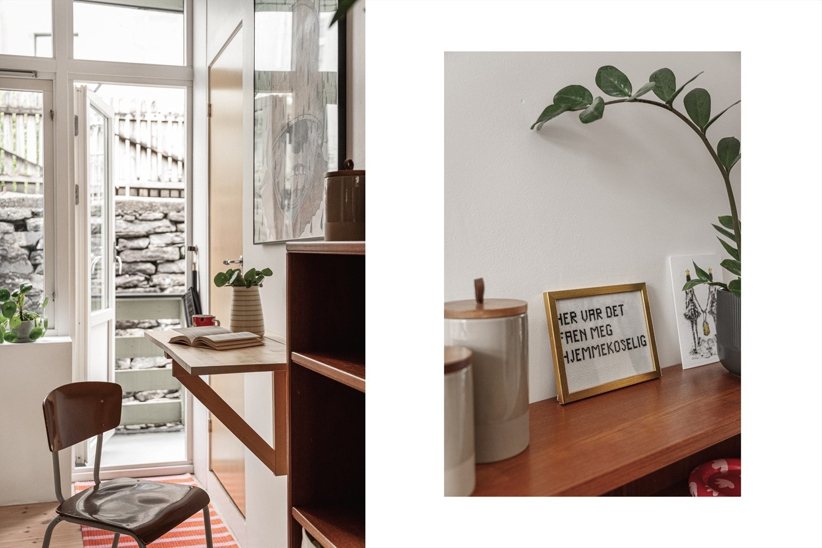 Fra kjøkkenet har du utgang til felles balkong som deles med nabo. Galleribilde