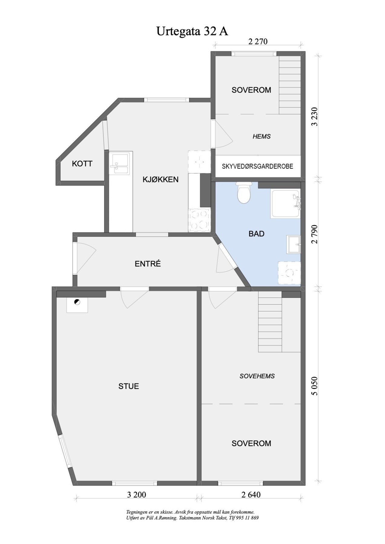 Leiligheten disponerer i tillegg tre romslige boder. Galleribilde