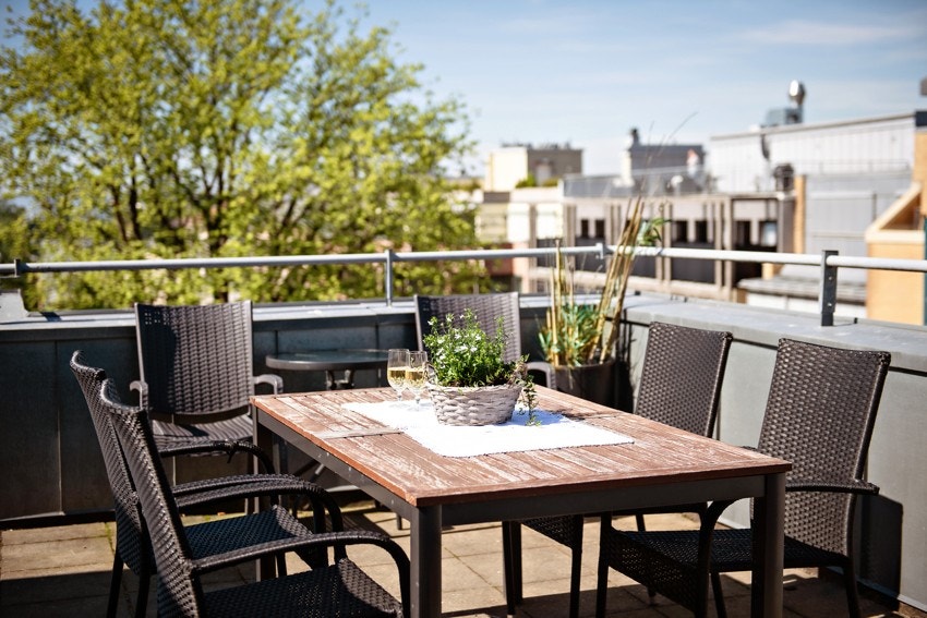 Solrik felles takterrasse i aksjelaget Galleribilde