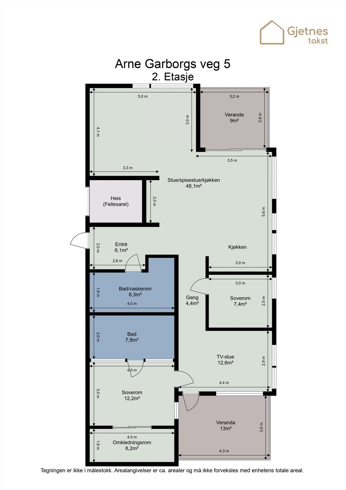 Planskisse 2. etasje Galleribilde