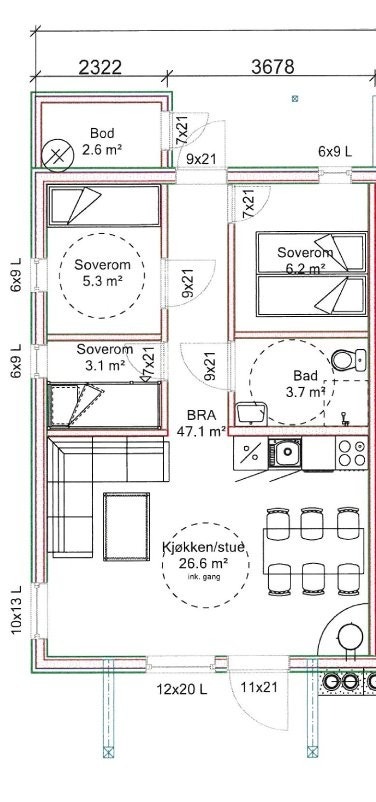 Effektiv og gjennomtenkt planløsning. Galleribilde