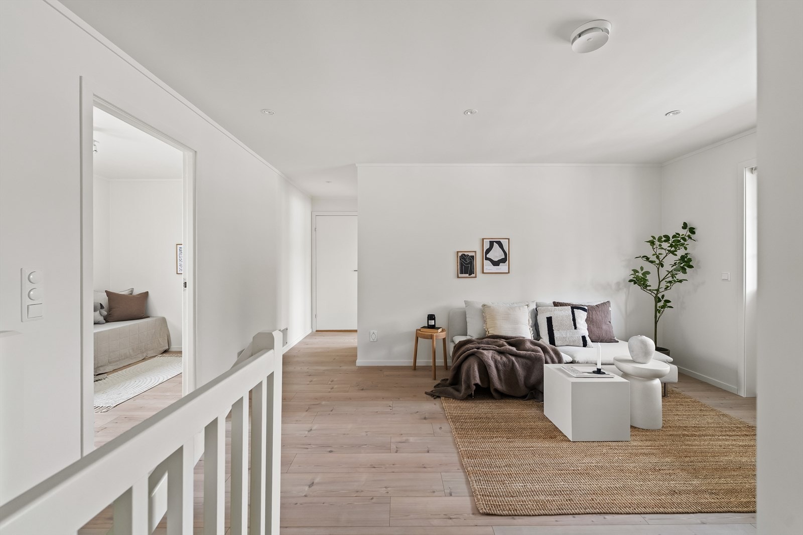 Loftstuen gir adkomst til boligens fire soverom samt bad. Galleribilde