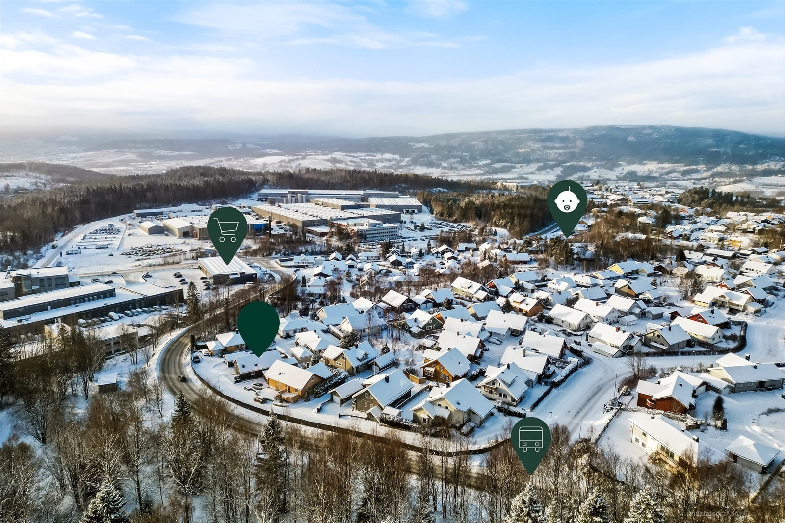Eiendommen ligger i et populært boligområde på Tranby og det er mange barnefamilier i nabolaget
Foto: Haiman Askari Galleribilde