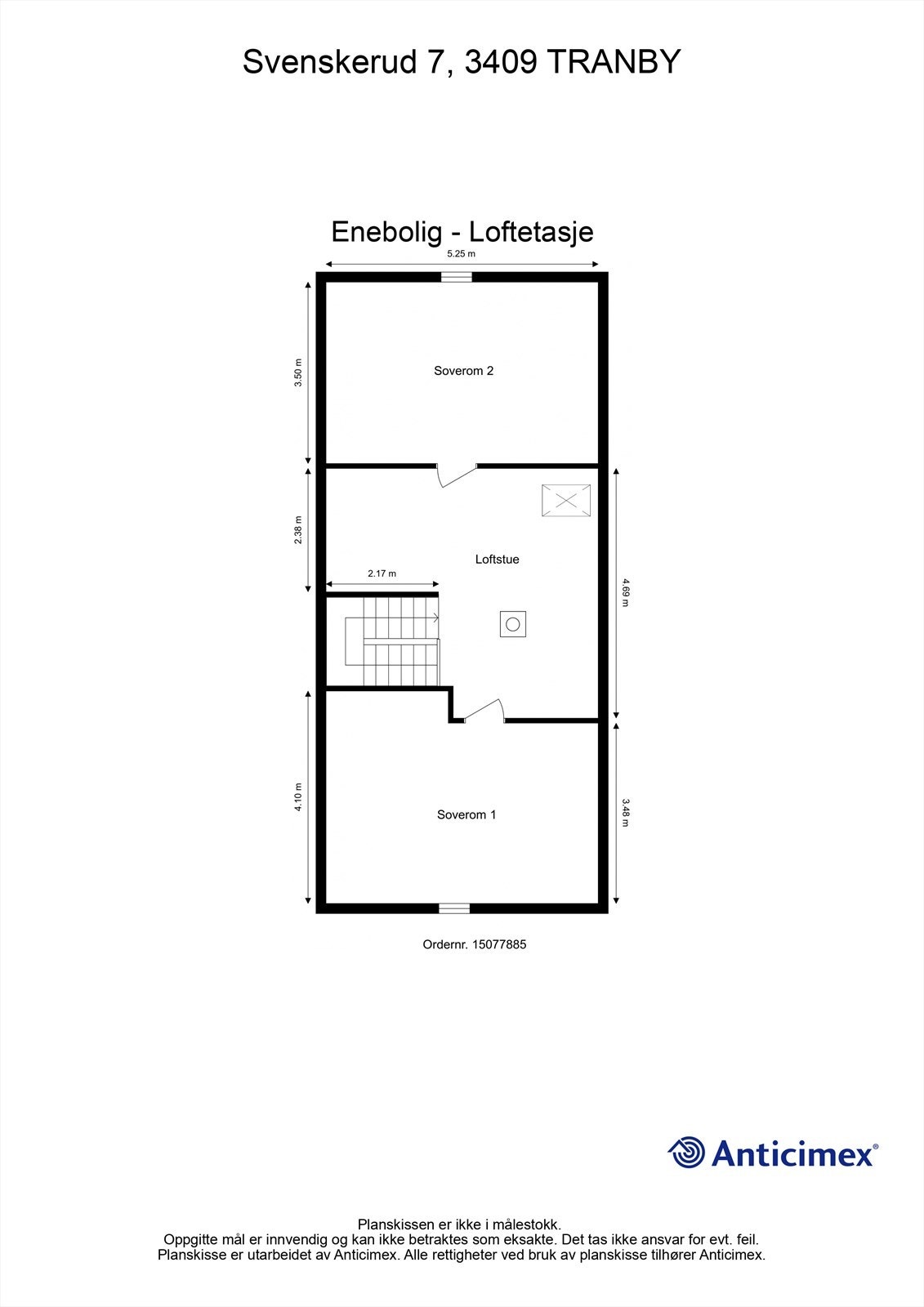 Plantegning - Loftetasje Galleribilde