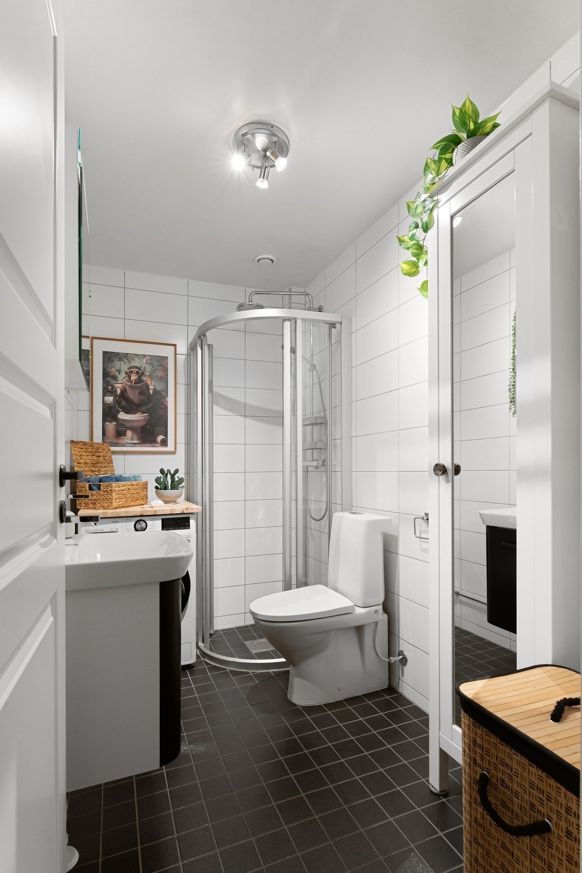 Det er opplegg for vaskemaskin. Galleribilde