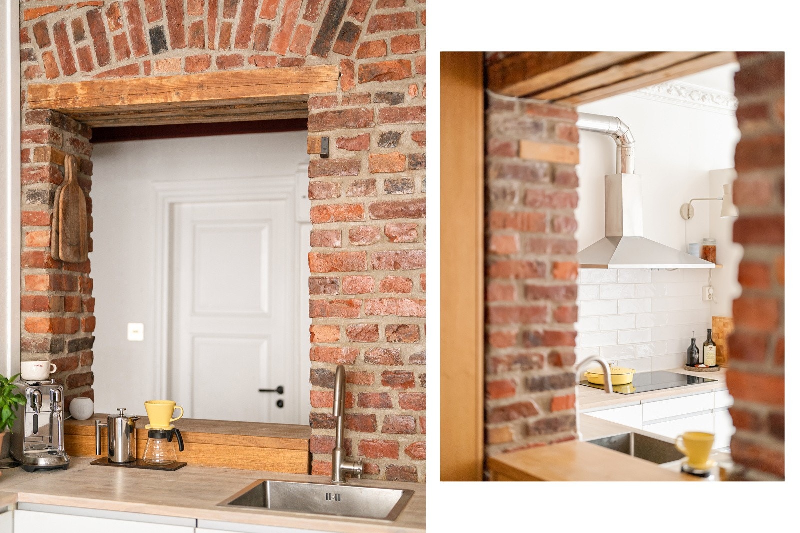 For det sosiale, samt å bevare det gjennomgående lyset så er det en liten åpning fra kjøkkenet mot soverommet. Galleribilde