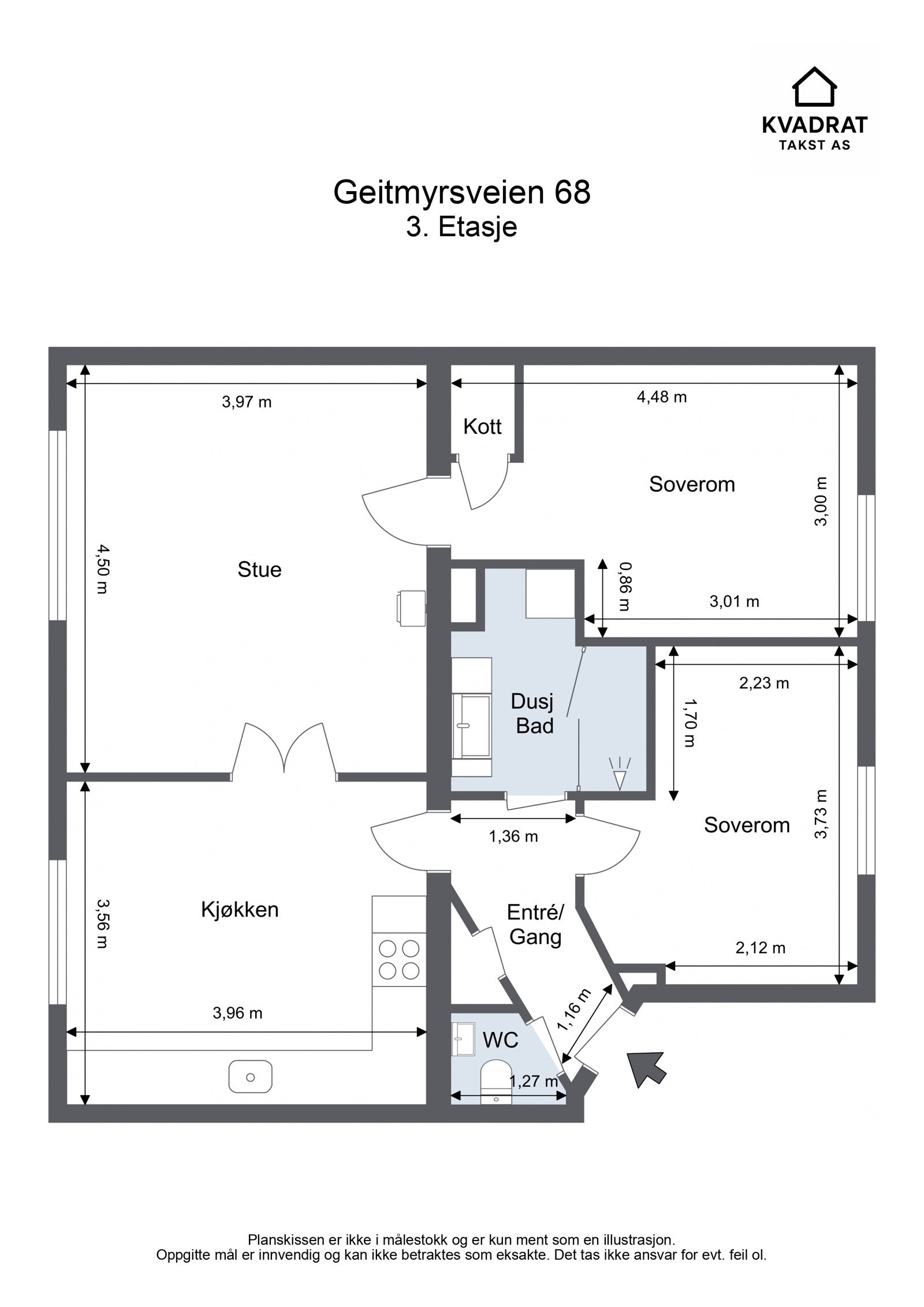 Plantegning 3. etasje. Galleribilde