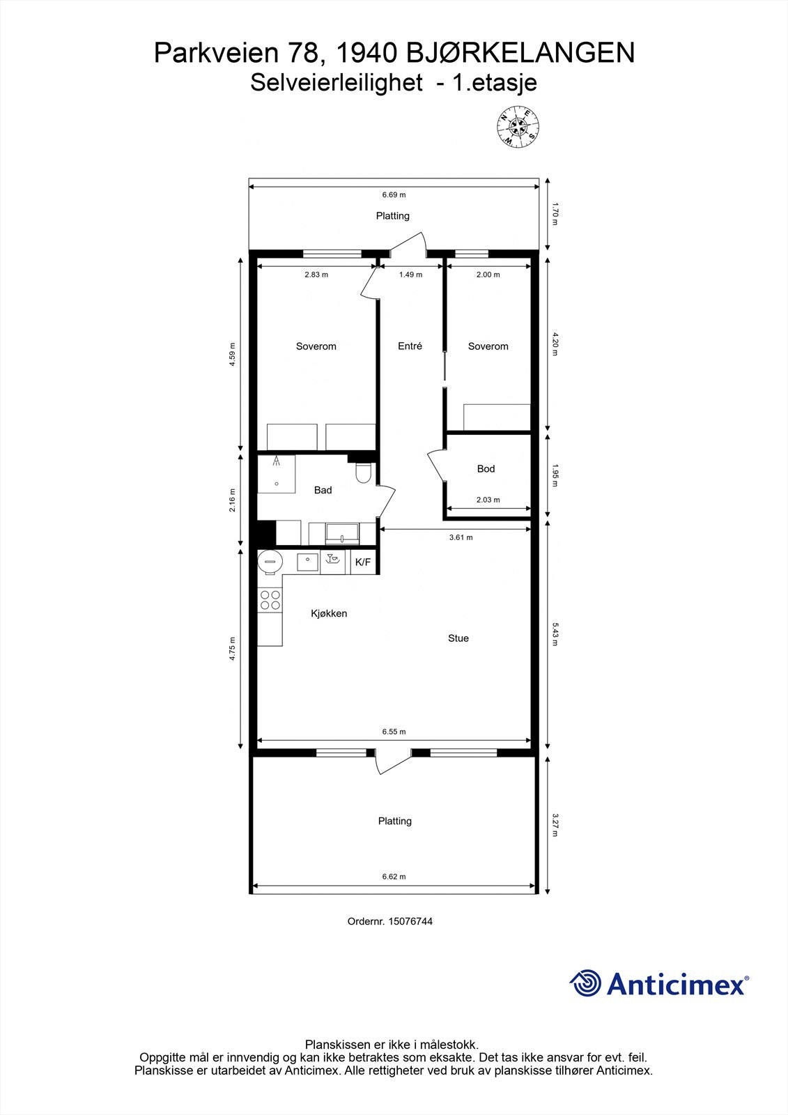Plantegning Galleribilde