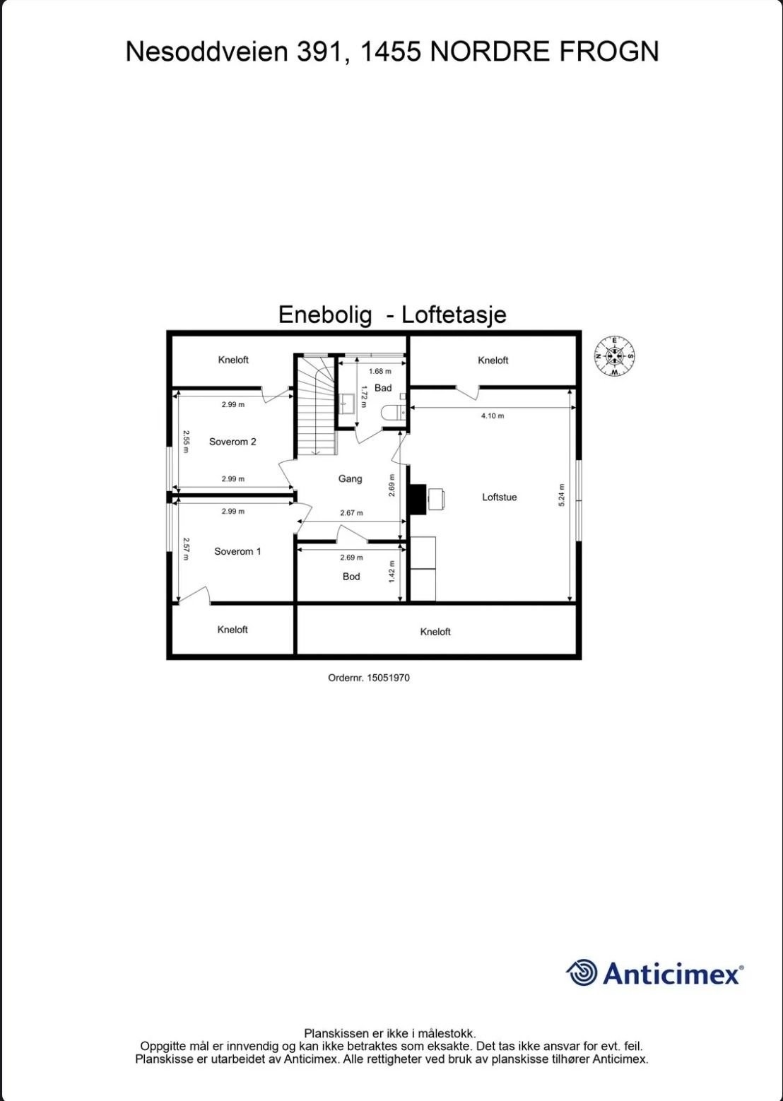 Plantegning loft Galleribilde