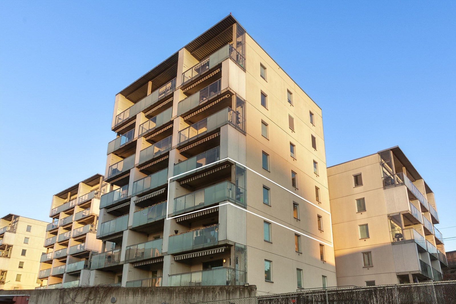 Markeringen viser leilighetens beliggenhet Galleribilde