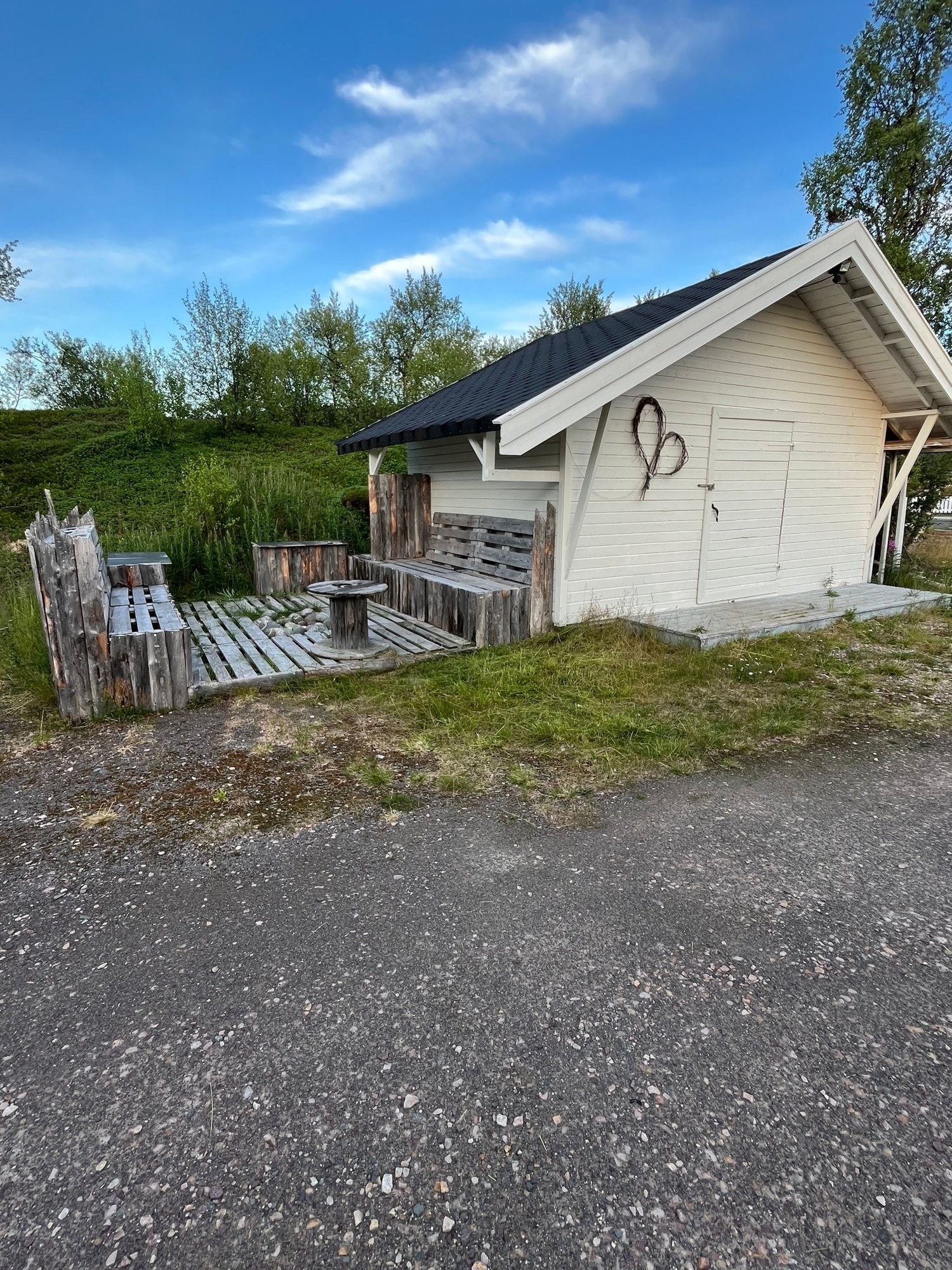 Utplass, og utebod. Galleribilde