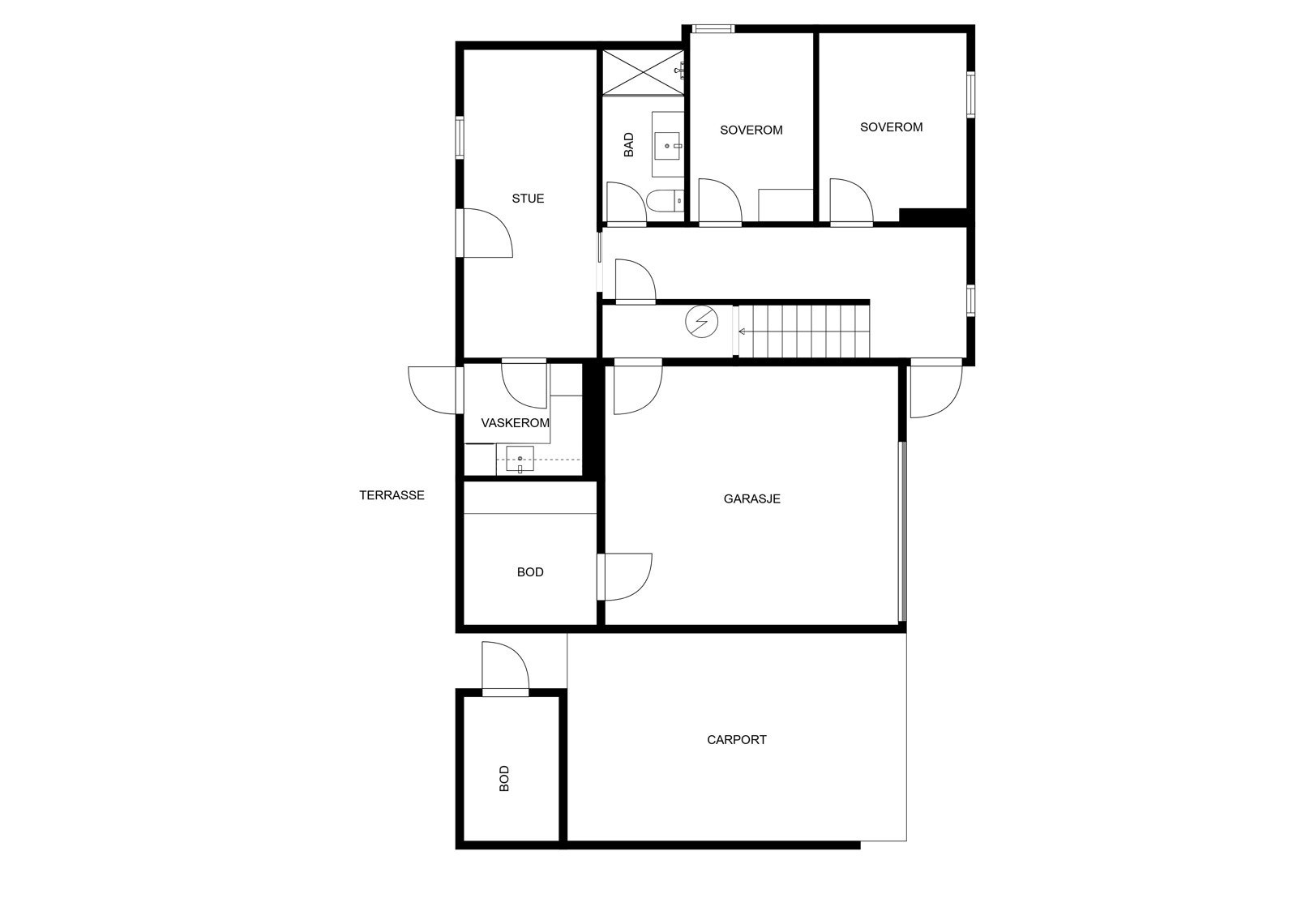 Plantegning 1. etg Galleribilde
