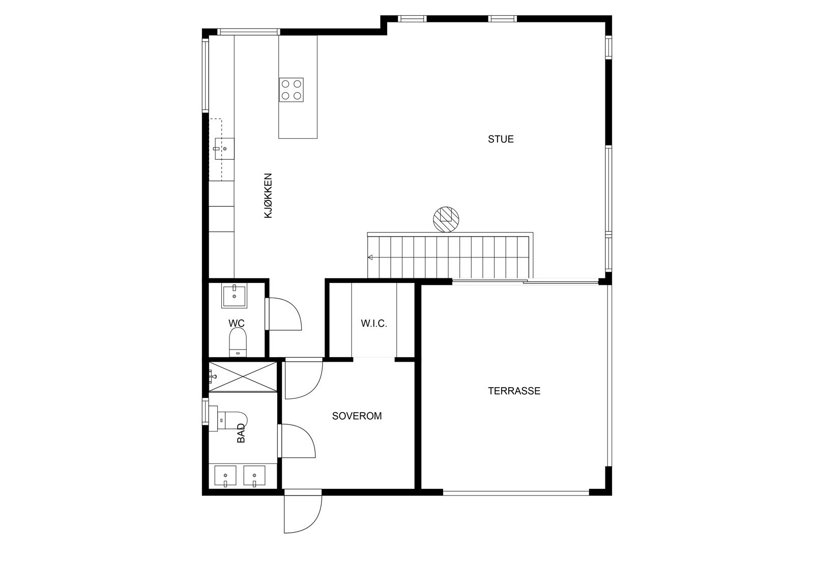 Plantegning 2. etg Galleribilde