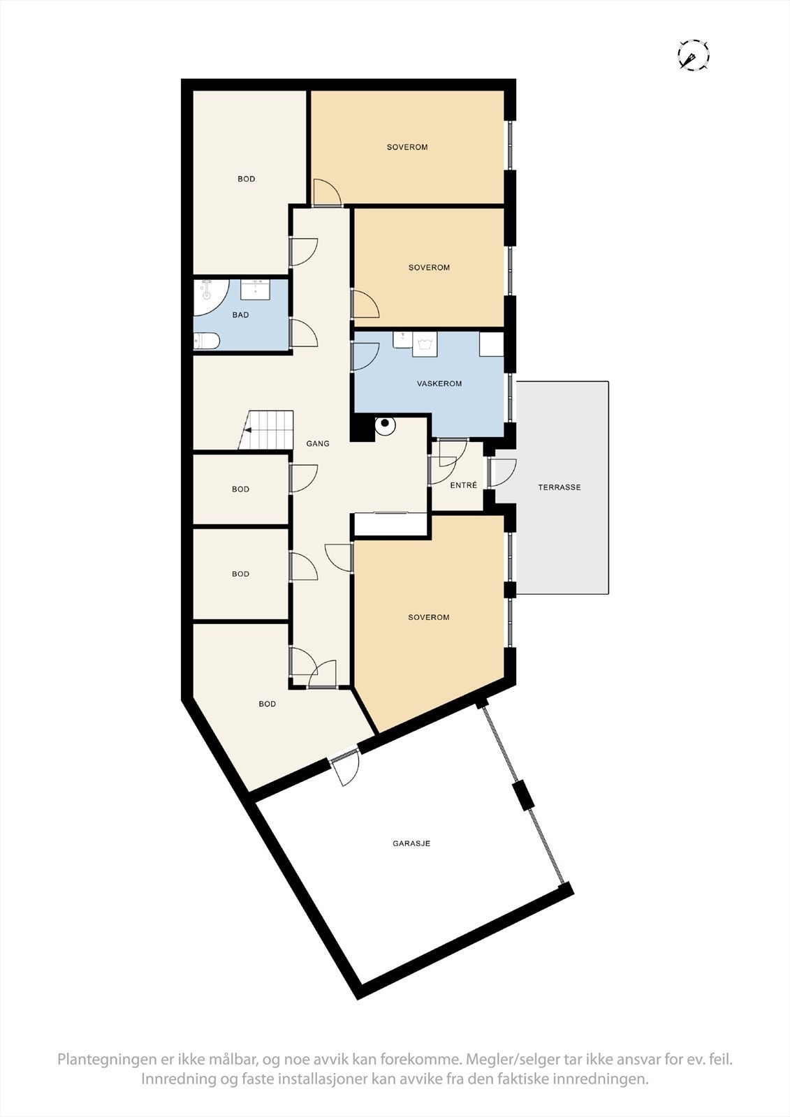 Plantegning 1 etg. Galleribilde