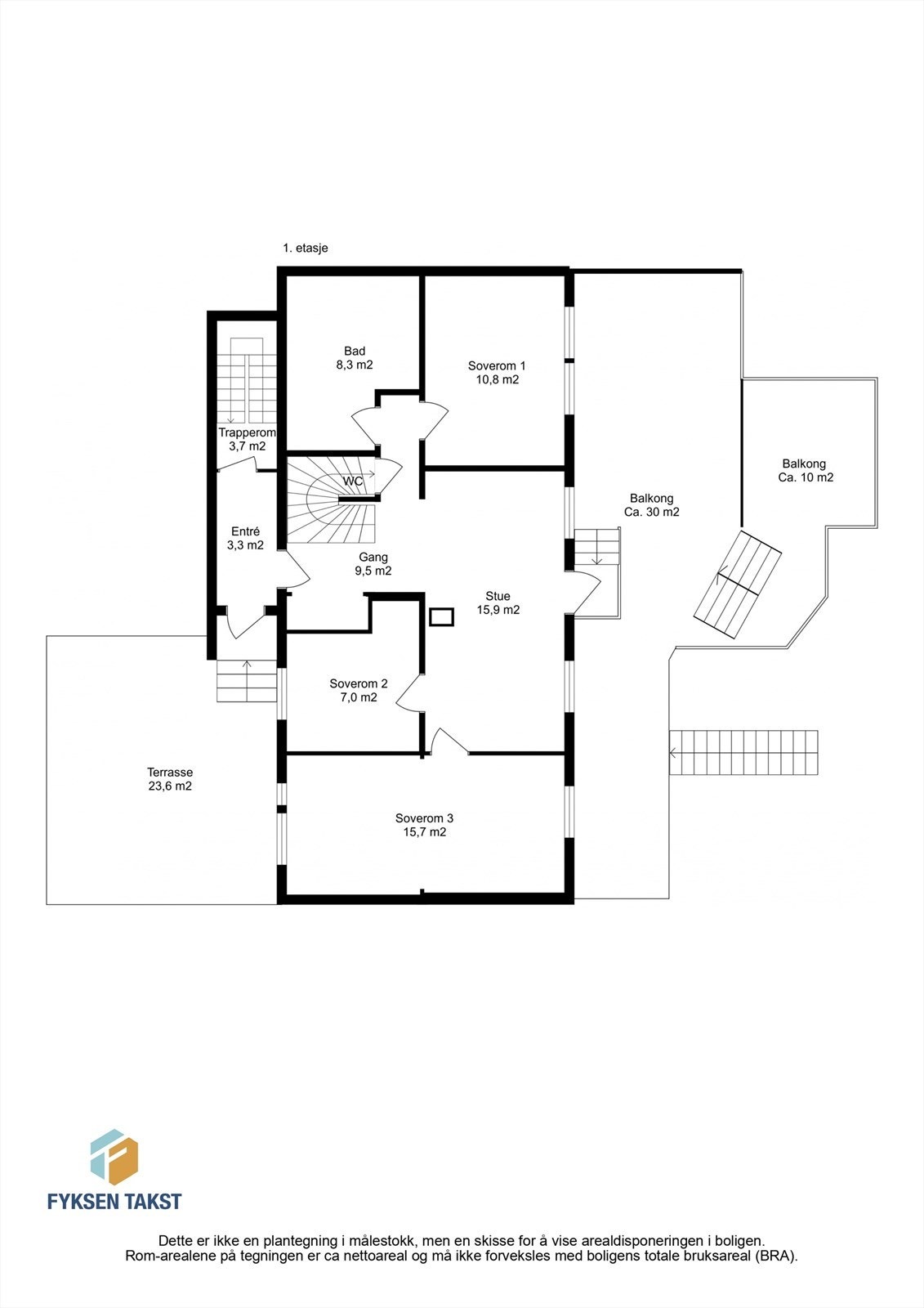 Planskisse for 1. etasje. Galleribilde