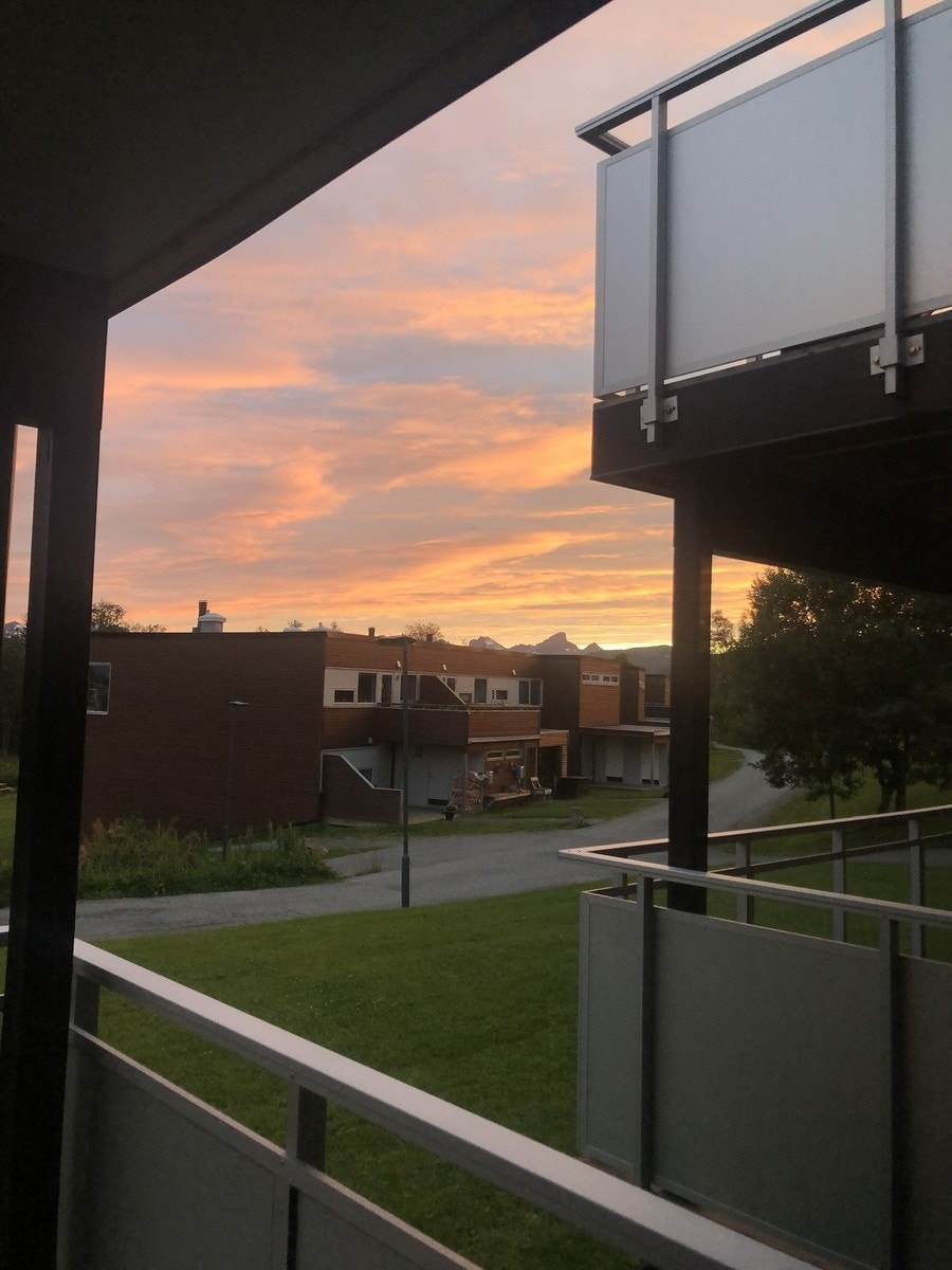 Kveldslys fra balkongen Galleribilde