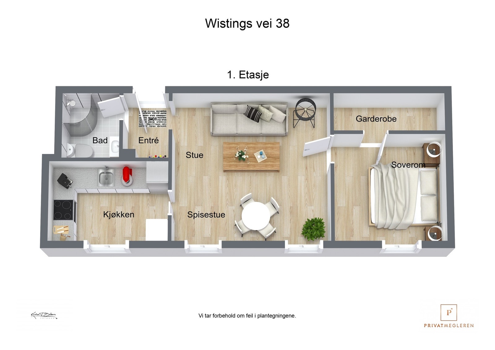 3 D plantegning Galleribilde