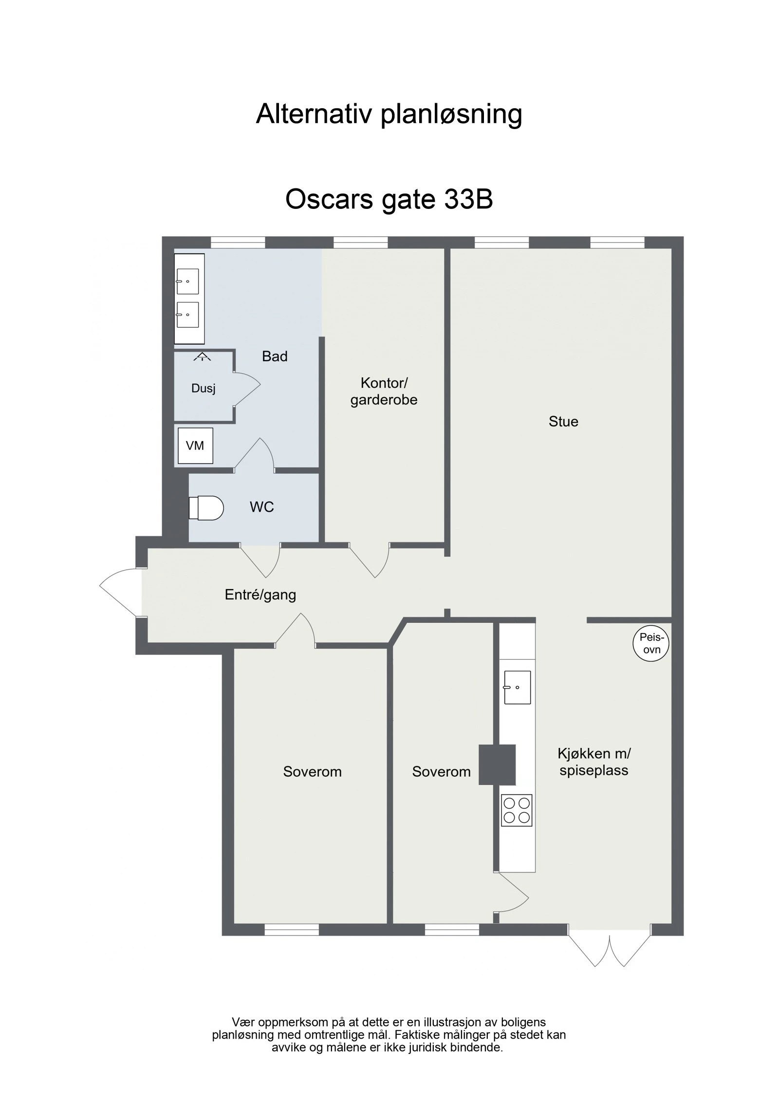 Alternativ planløsning Galleribilde