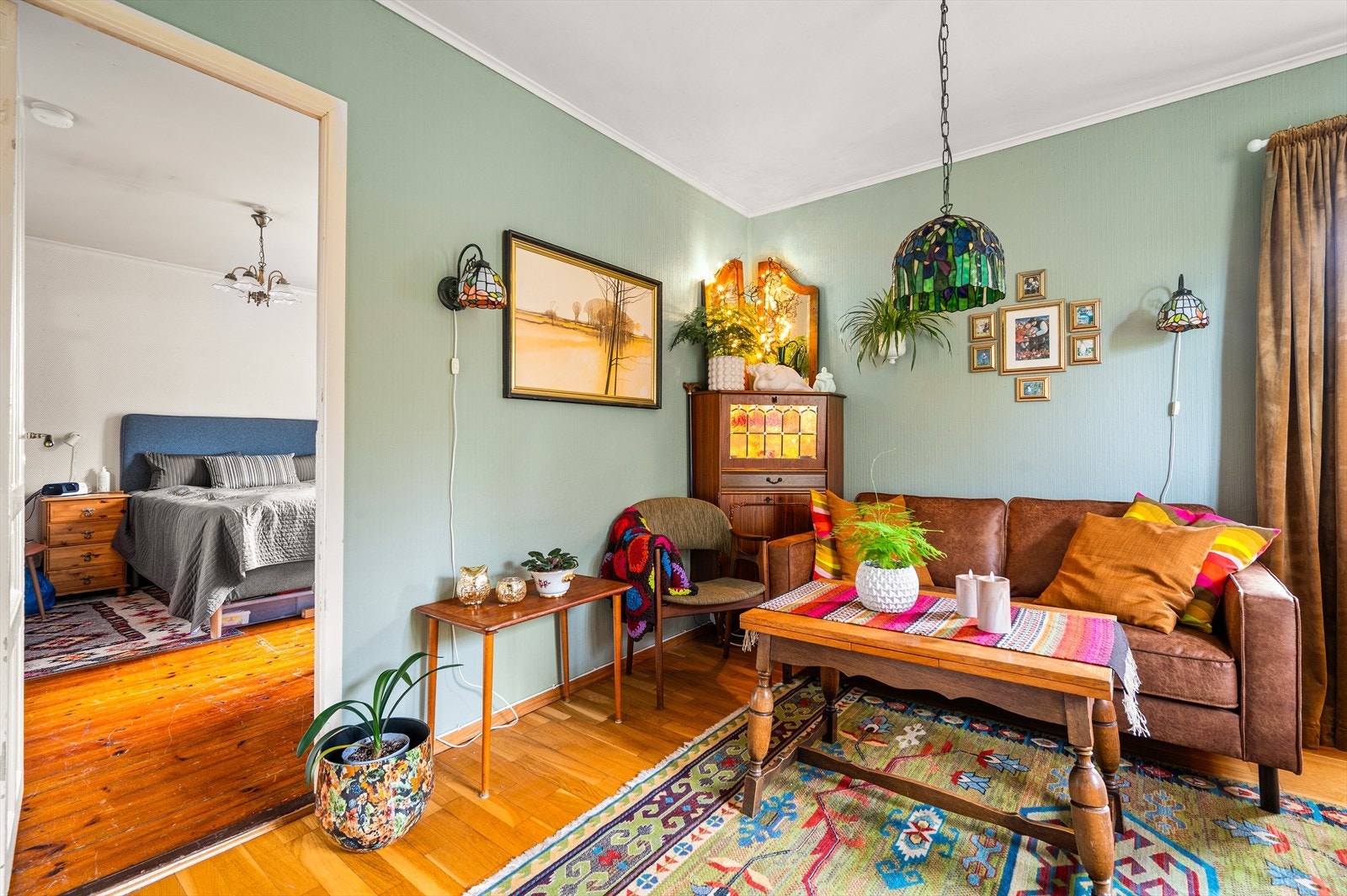 Fra stuen kommer man videre inn til soverommet Galleribilde