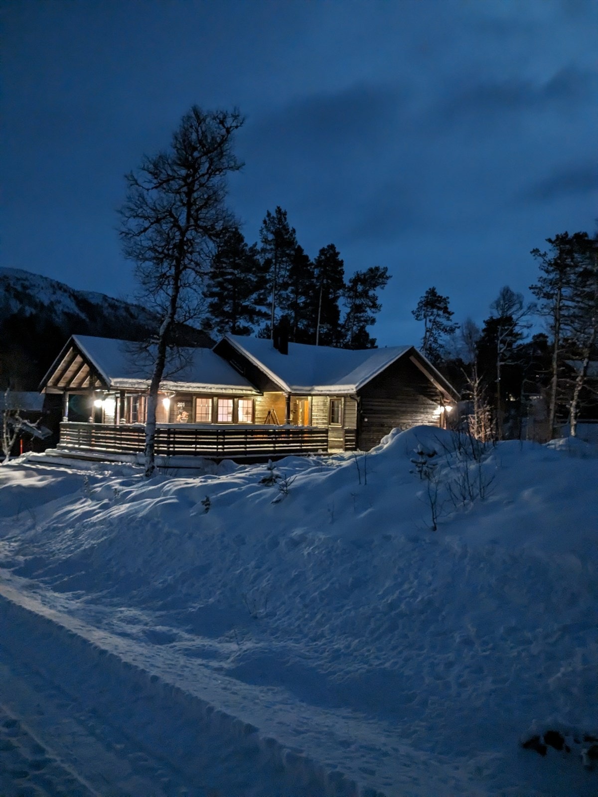 Hytten på vinterstid. Galleribilde