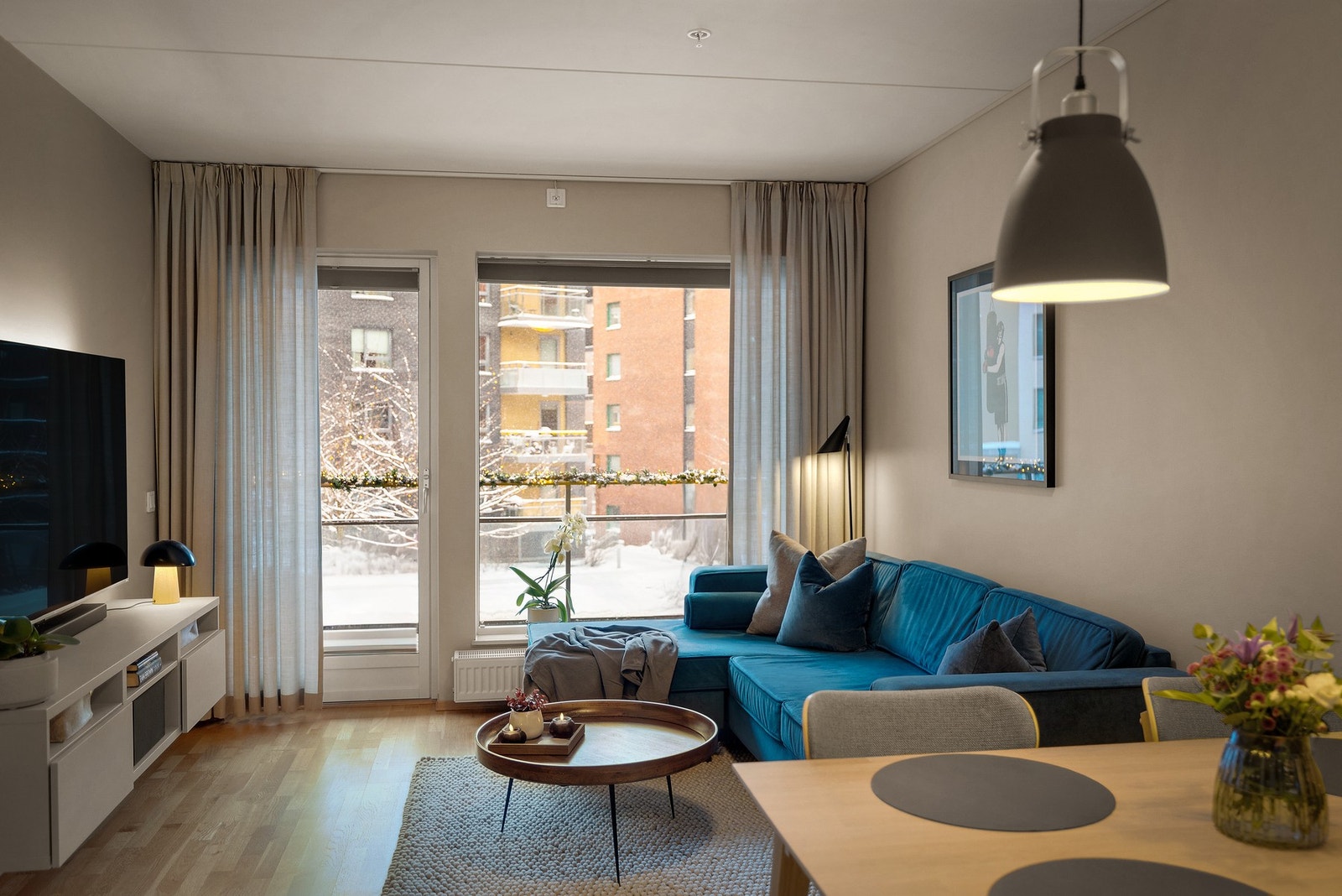 Fra stuen er det direkte adkomst til balkongen Galleribilde