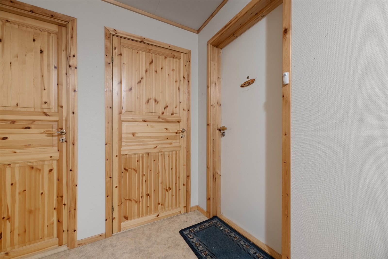 Dør til bod. Praktisk at boden ligger rett ved inngangsdøra til leiligheta. Galleribilde