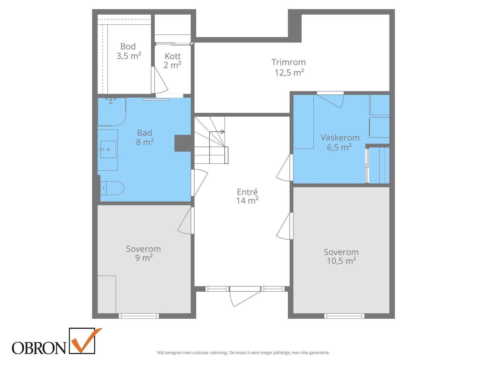 Planskisse sokkeletasje. Galleribilde