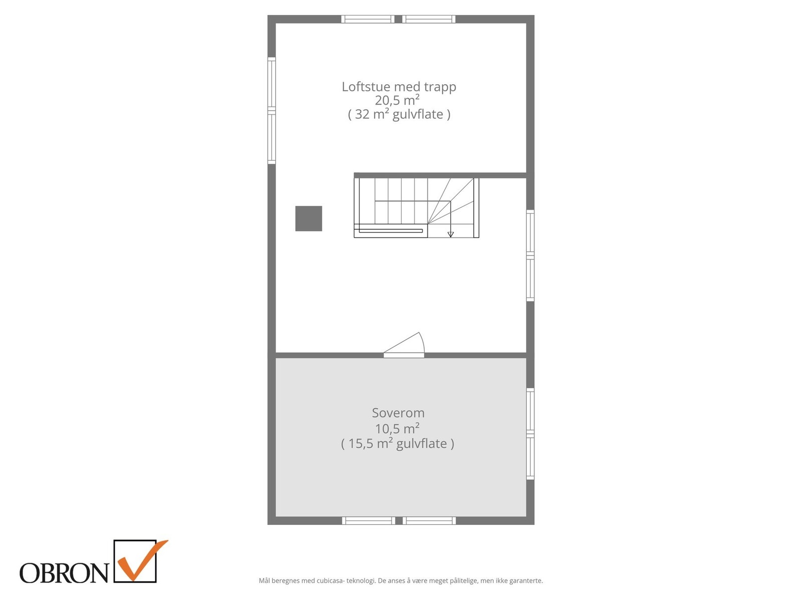 Planskisse loftsetasjen. Galleribilde