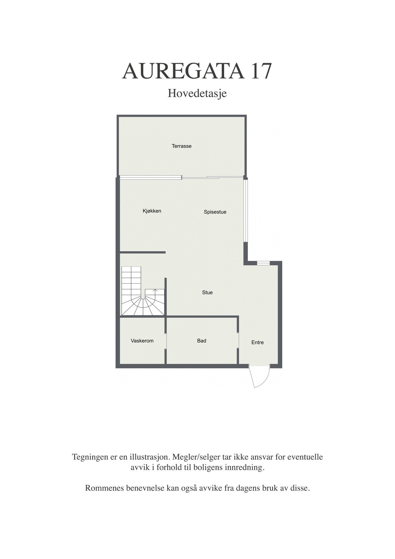 Planskisse hovedetasje. Galleribilde
