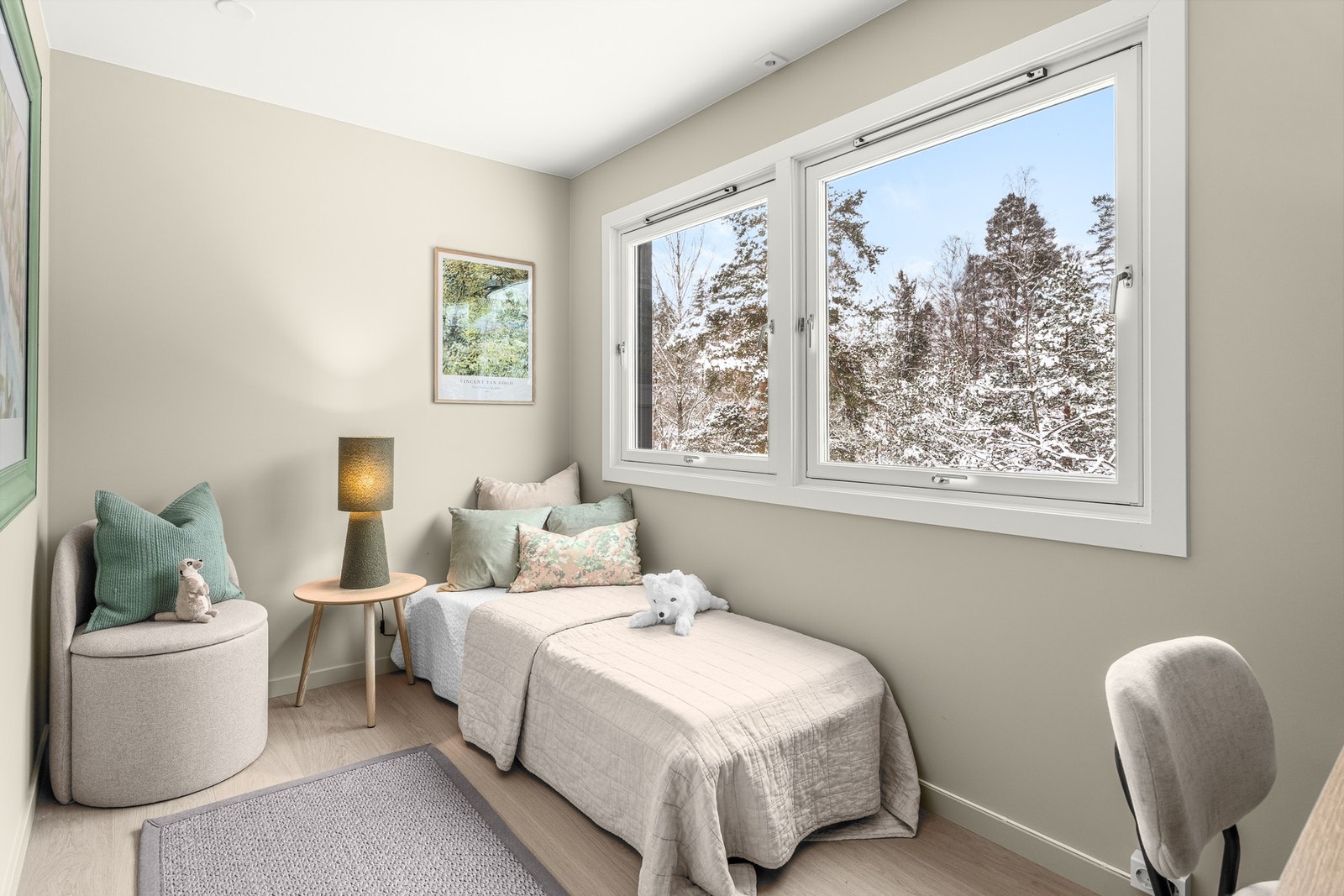 De minste soverommet egner seg svært godt som barnerom, gjesterom eller hjemmekontor Galleribilde