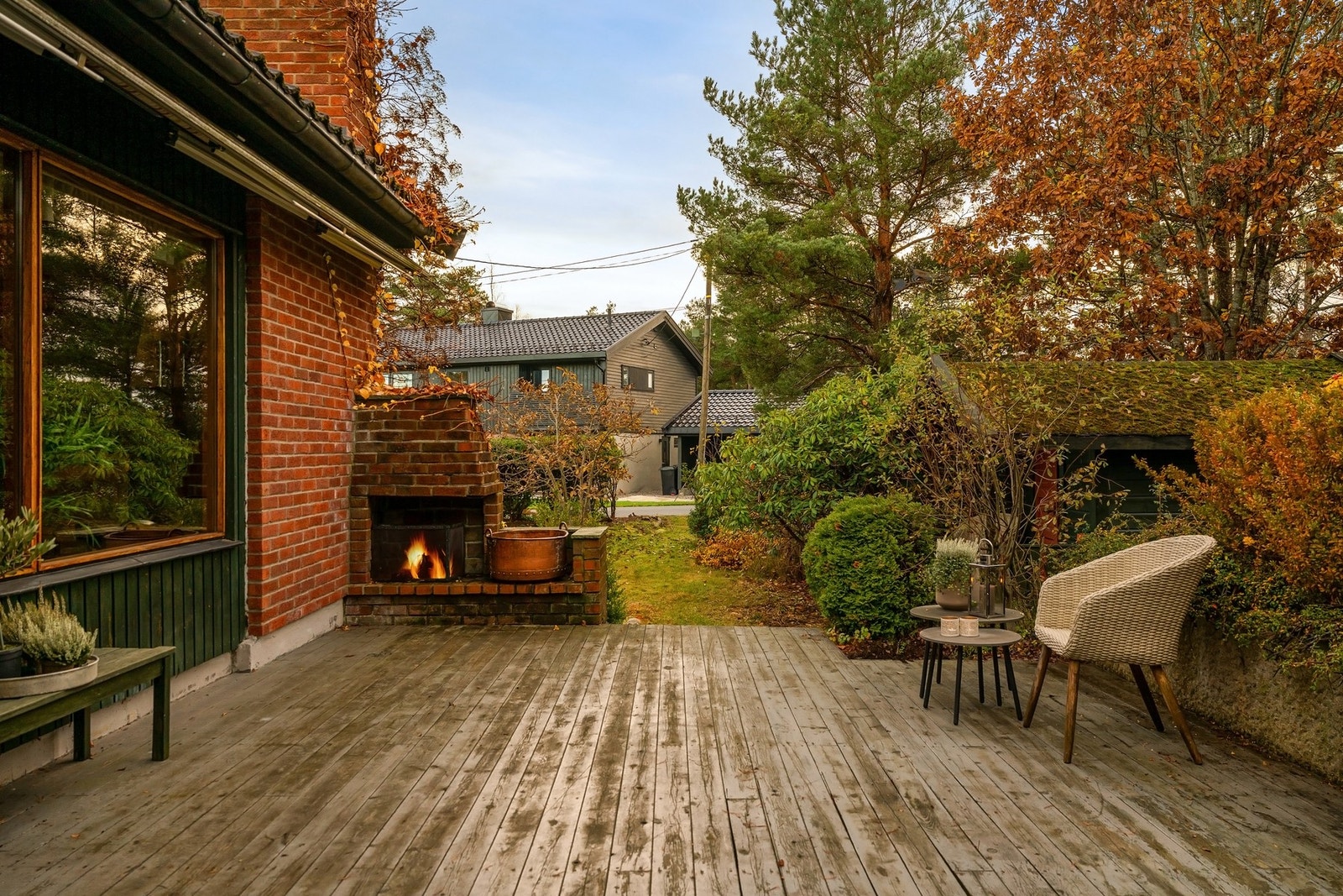 Herlig med utepeis på terrassen. Galleribilde