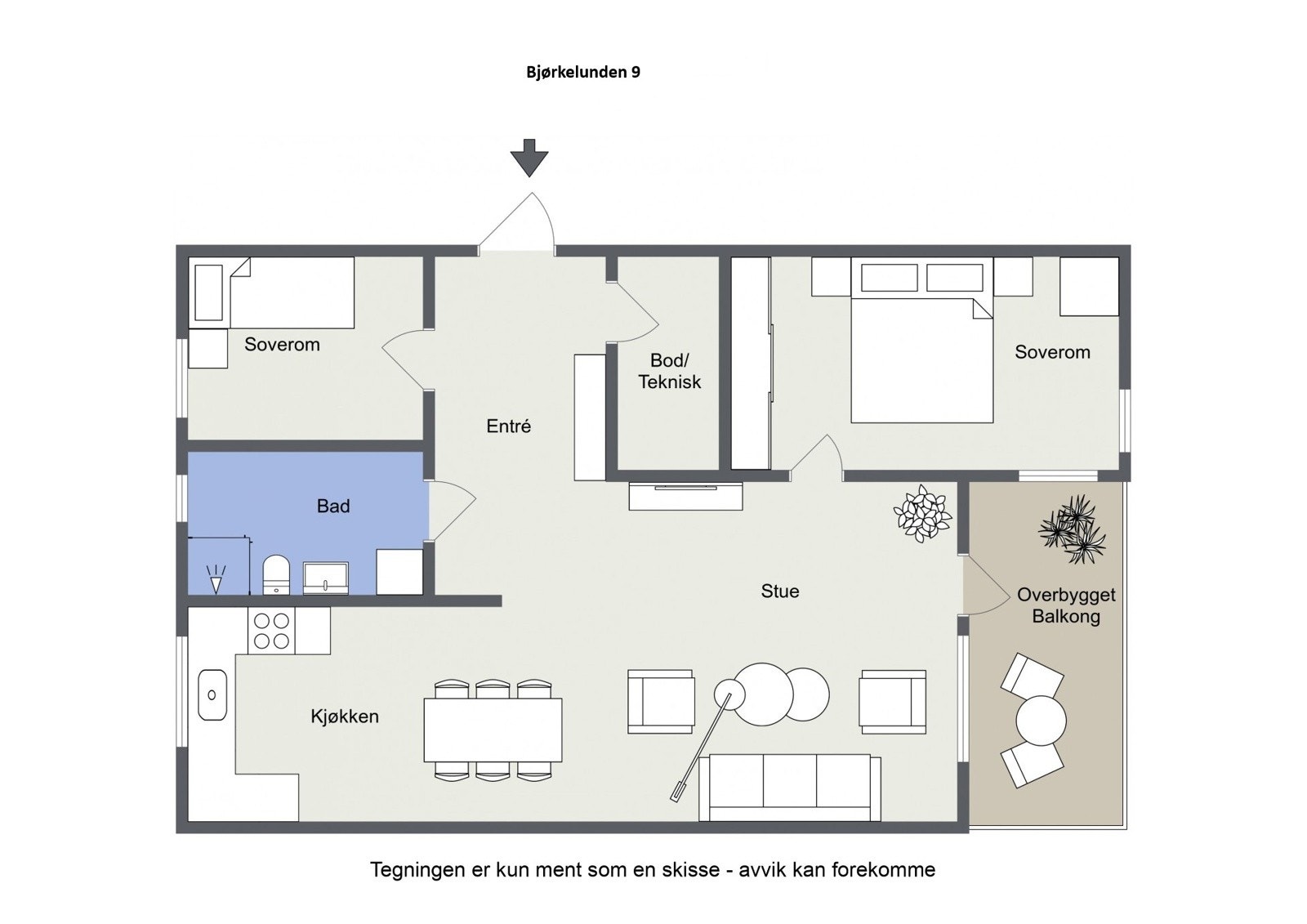 Planskisse Galleribilde