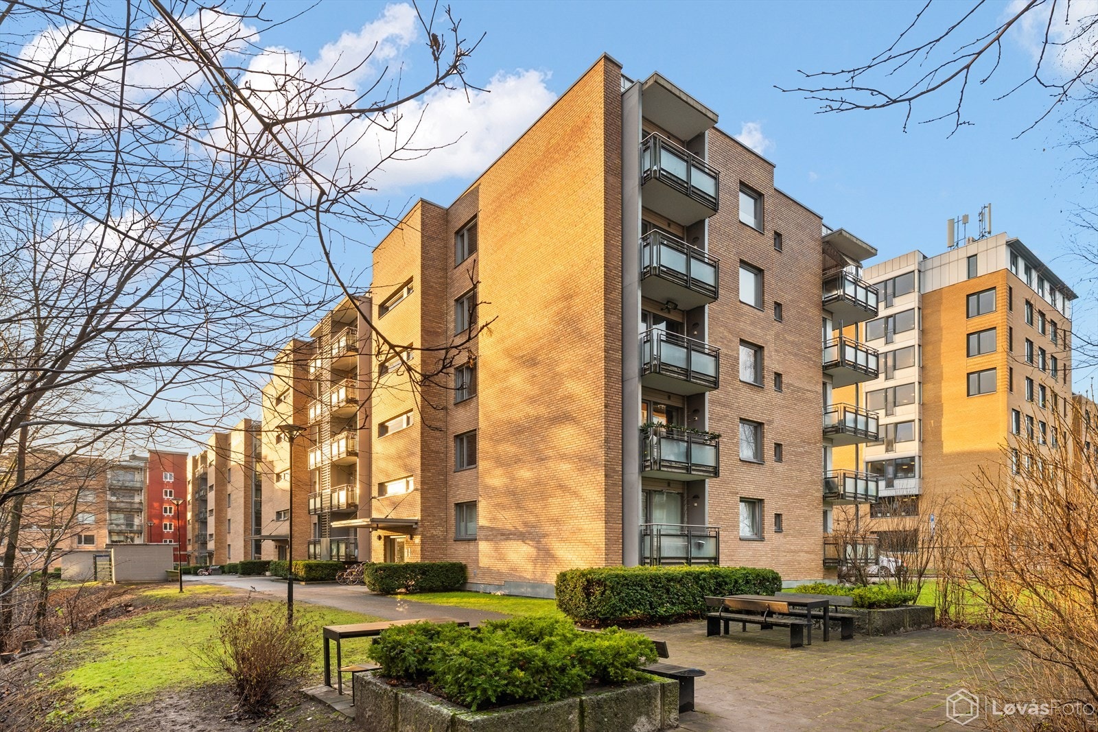 Her får du skjermede og pent opparbeidede grøntområder som eiere disponerer i fellesskap. Galleribilde