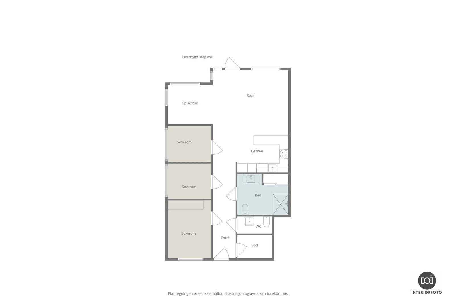 Plantegning 1.etg Galleribilde