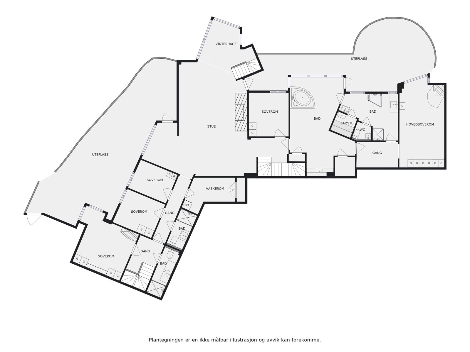 Plantegning underetasjen Galleribilde