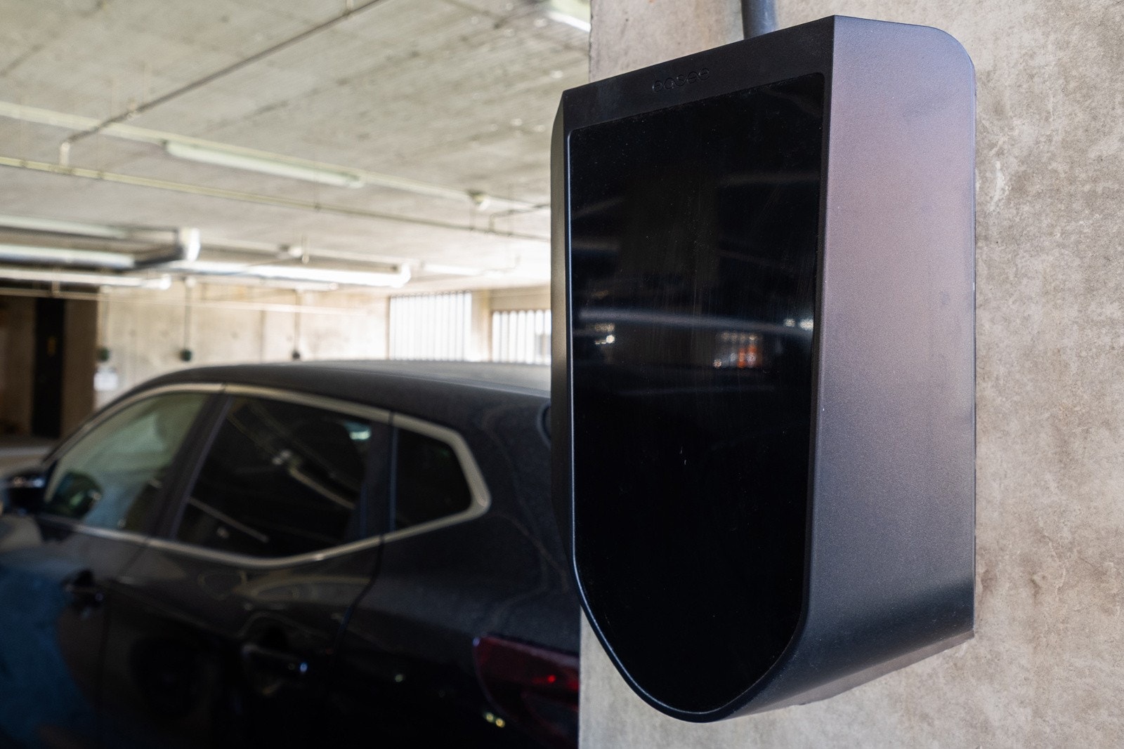 Det er opplegg for elbillader. Galleribilde