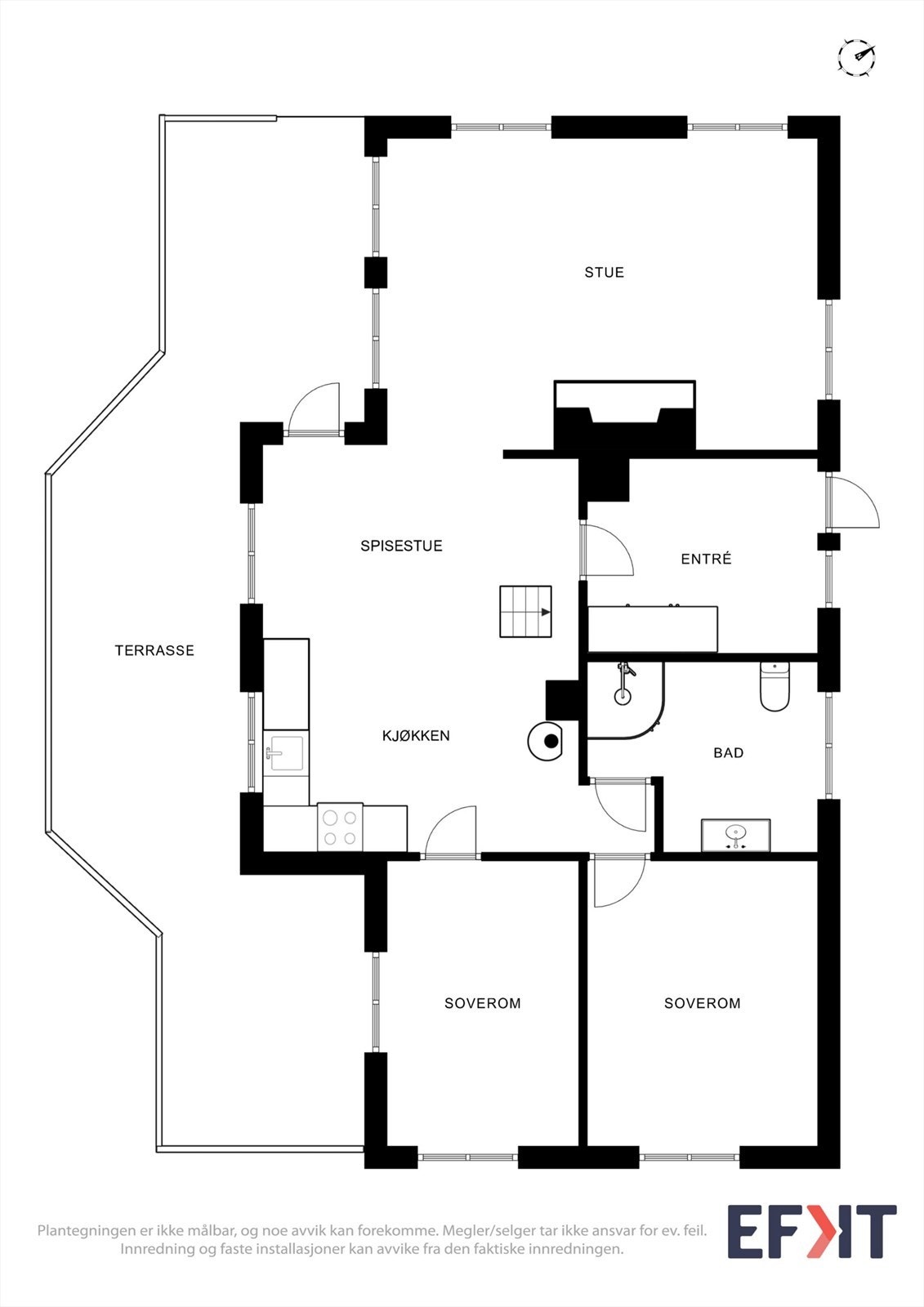Plantegning hovedetasje. Galleribilde