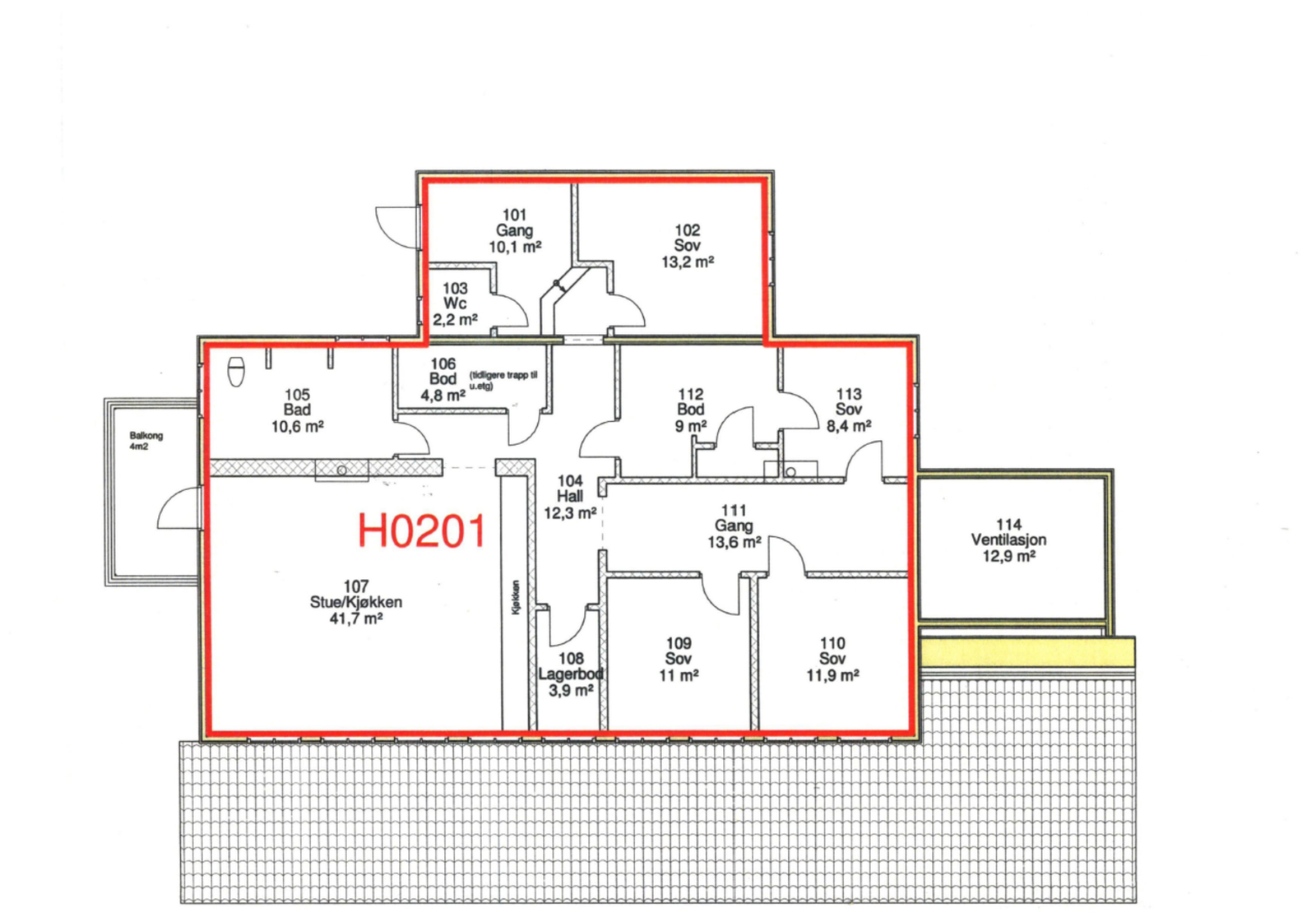 Plantegning Valdresvegen 464. Galleribilde