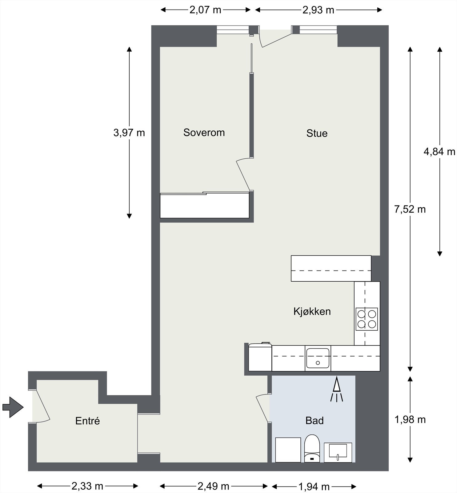 Plantegning til orientering. Galleribilde