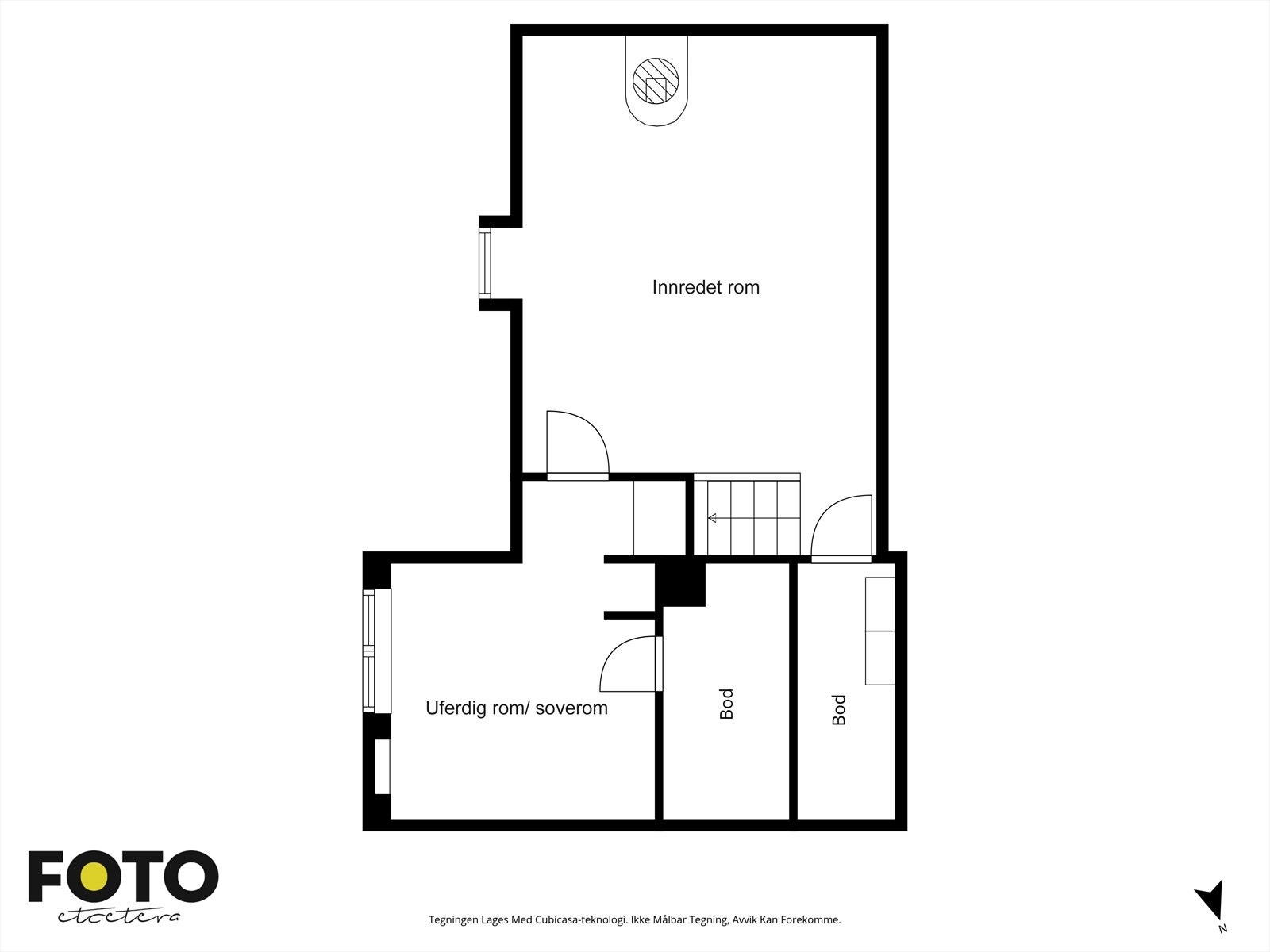 Plantegning av underetasjen - Ikke målbar Galleribilde