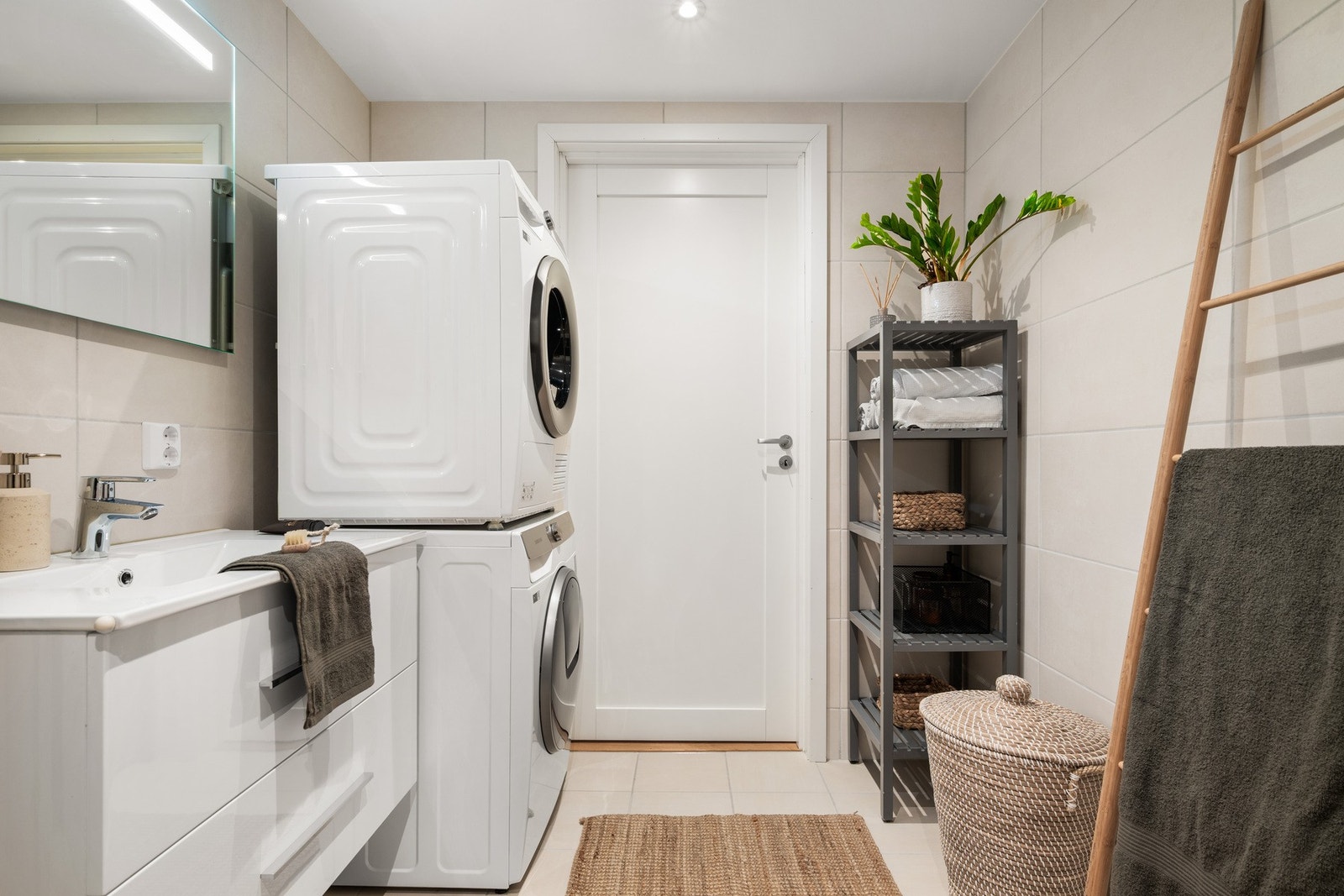 Her er det opplegg for vaskemaskin. Galleribilde