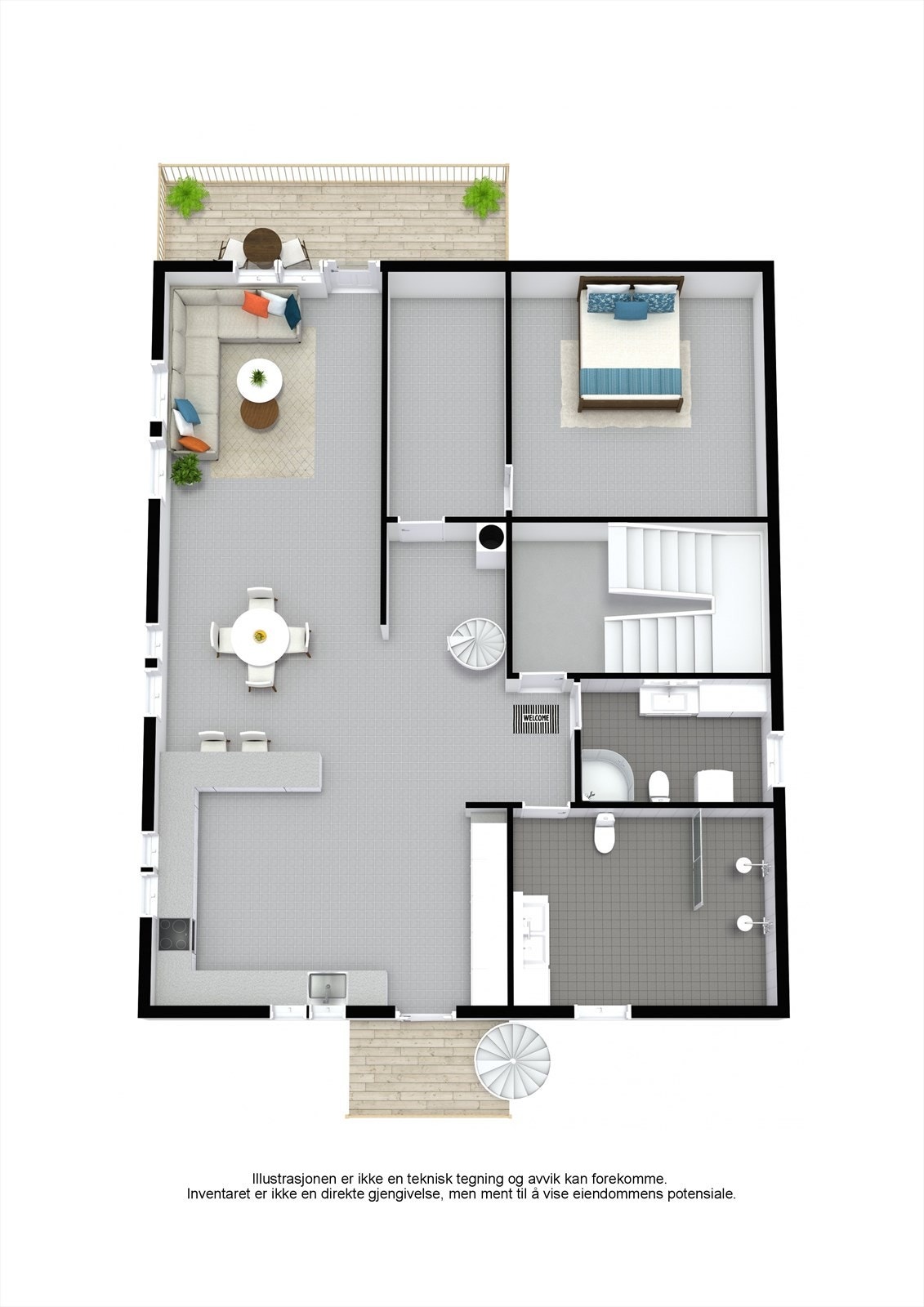 Plantegning 2.etasje. Galleribilde