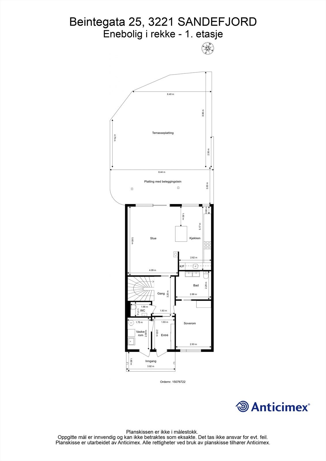 Plantegning 1. etasje Galleribilde